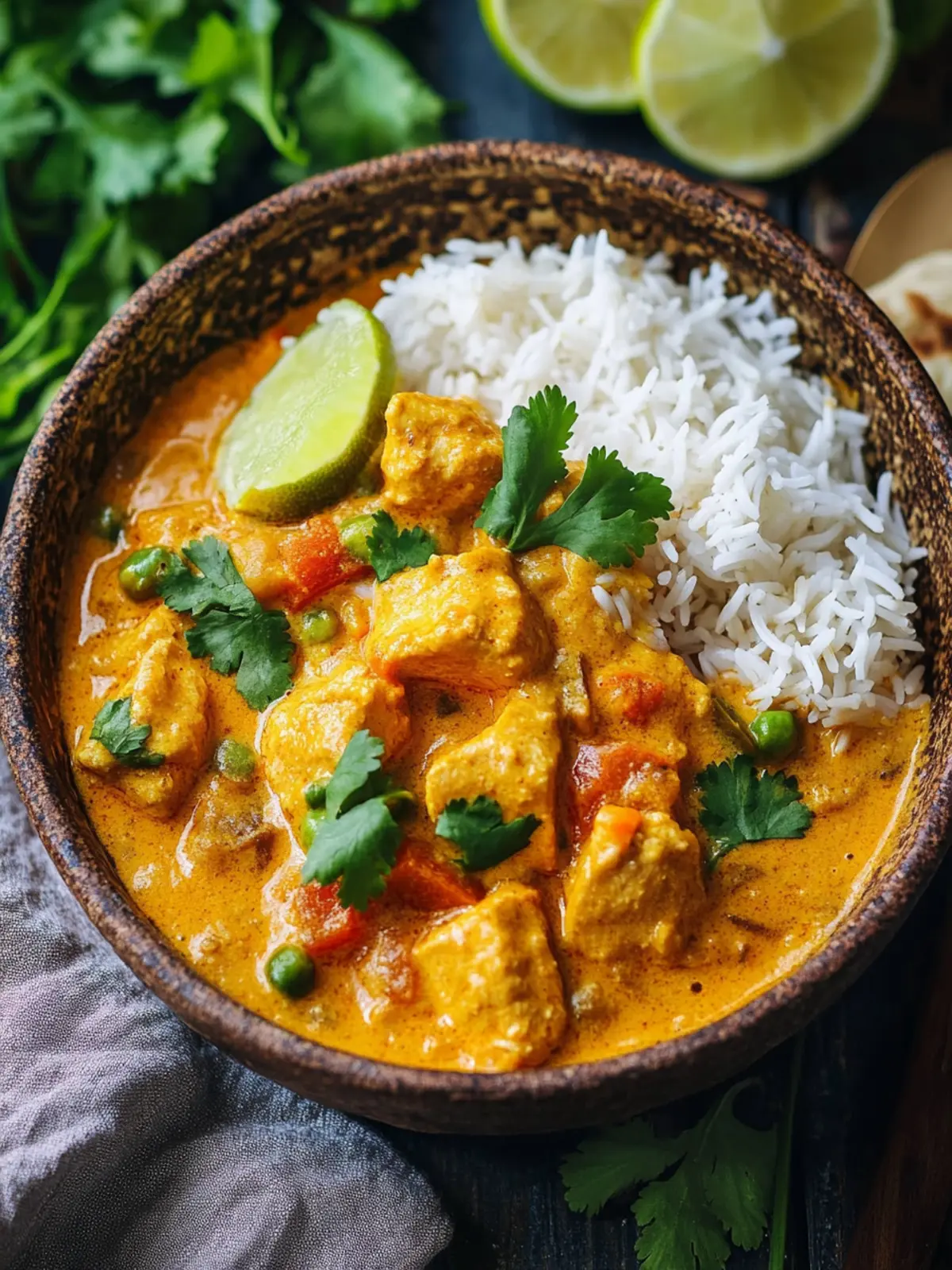 Indisches Curry mit Hähnchen