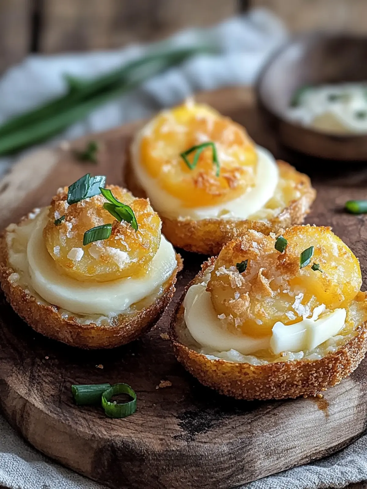 Crispy Kartoffelbrei gefüllt mit Käse Genuss