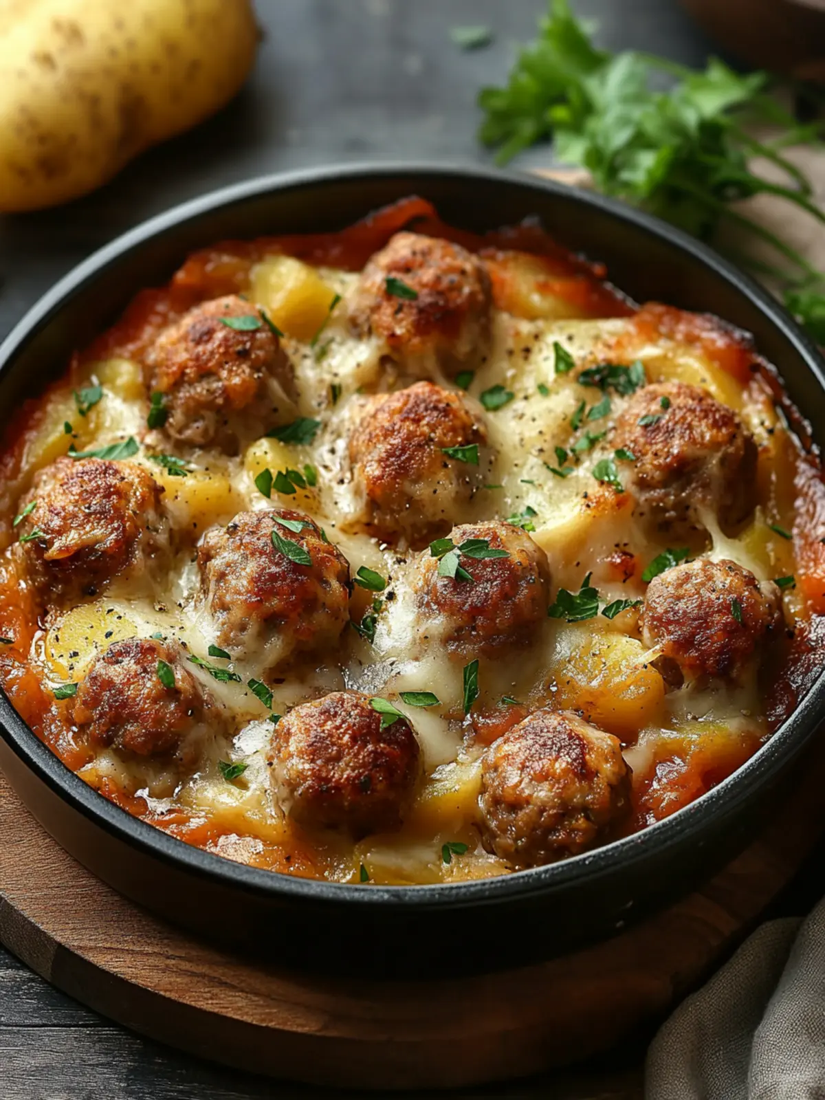New favorite dish: Potato minced meat balls casserole