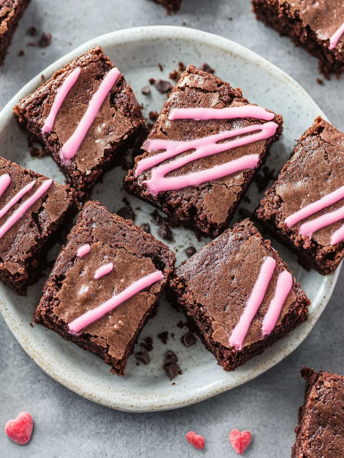 Herzförmige Brownies