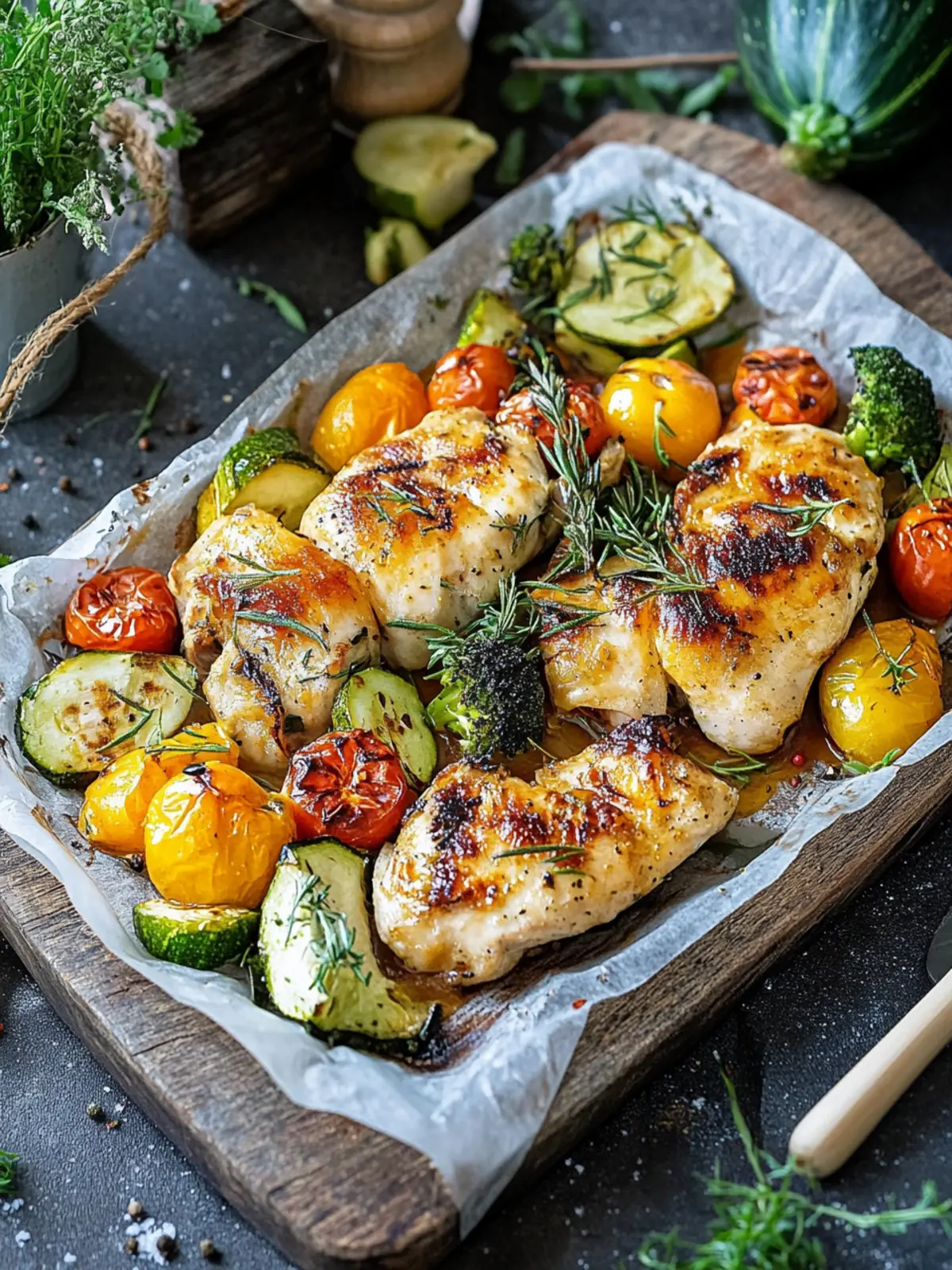 Crispy Oven Chicken with Vegetables