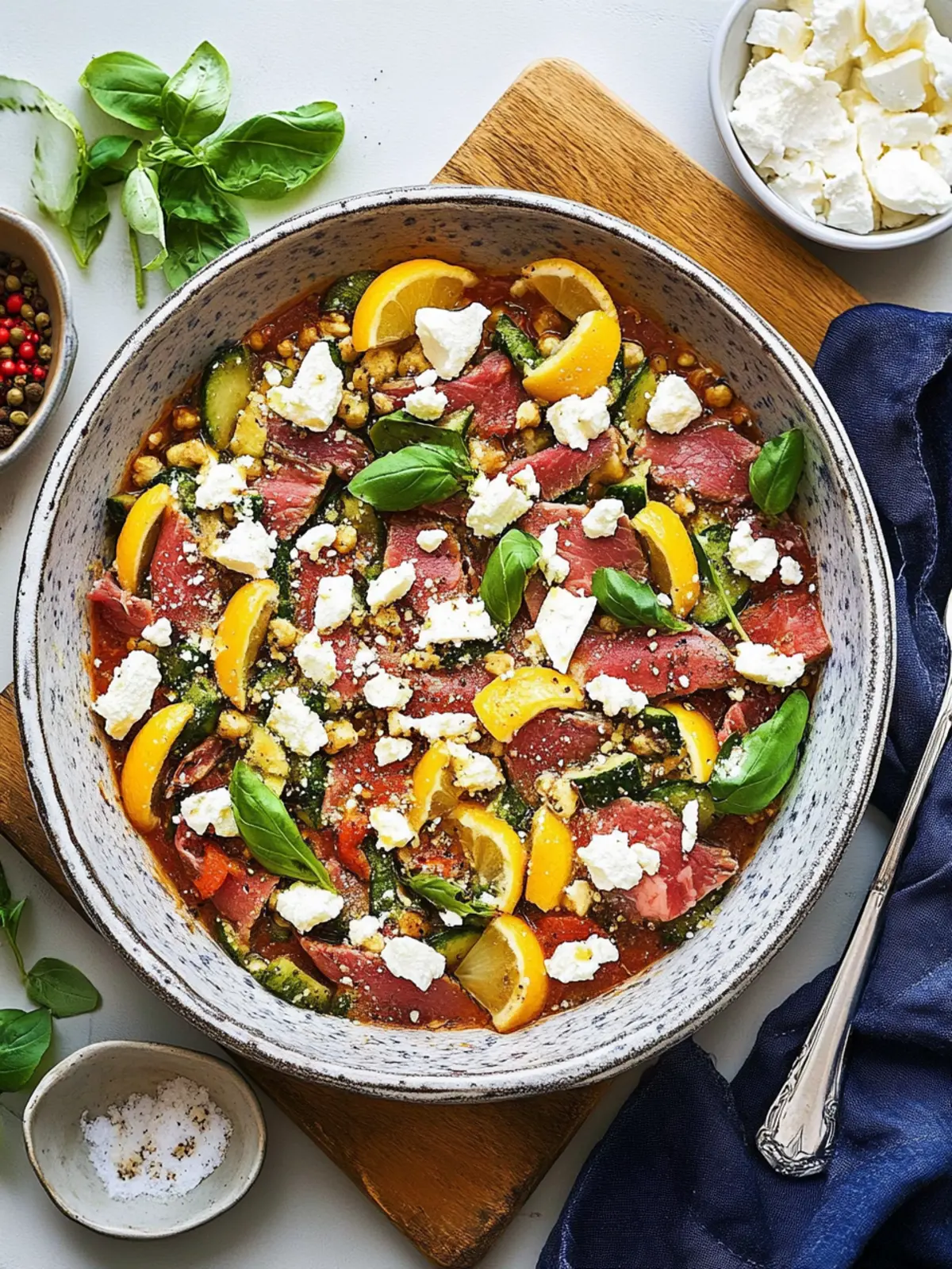 Kritharaki-Auflauf mit Hackfleisch und Feta