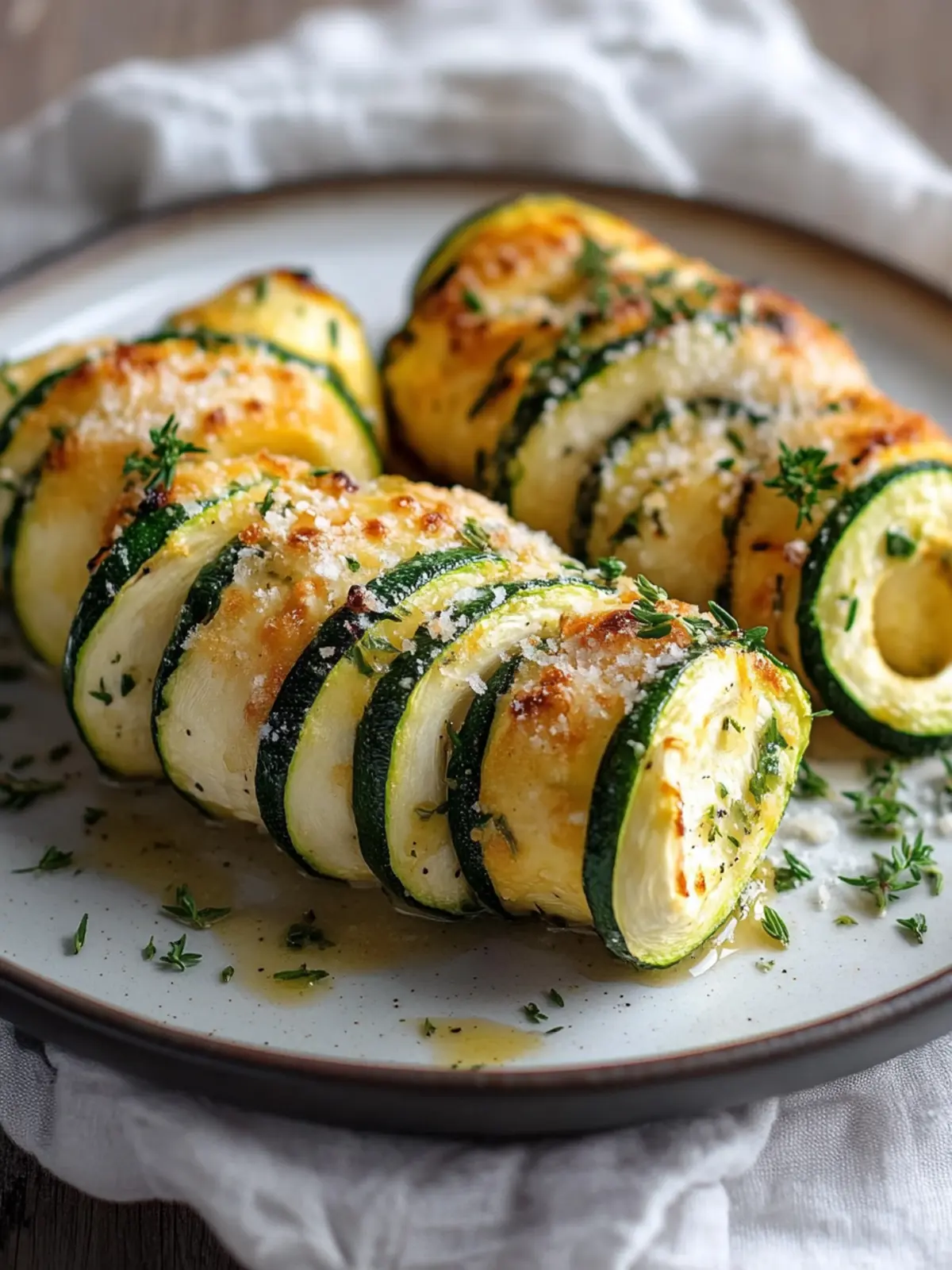 Zucchiniröllchen aus der Heißluftfritteuse: Knusprig und Lecker