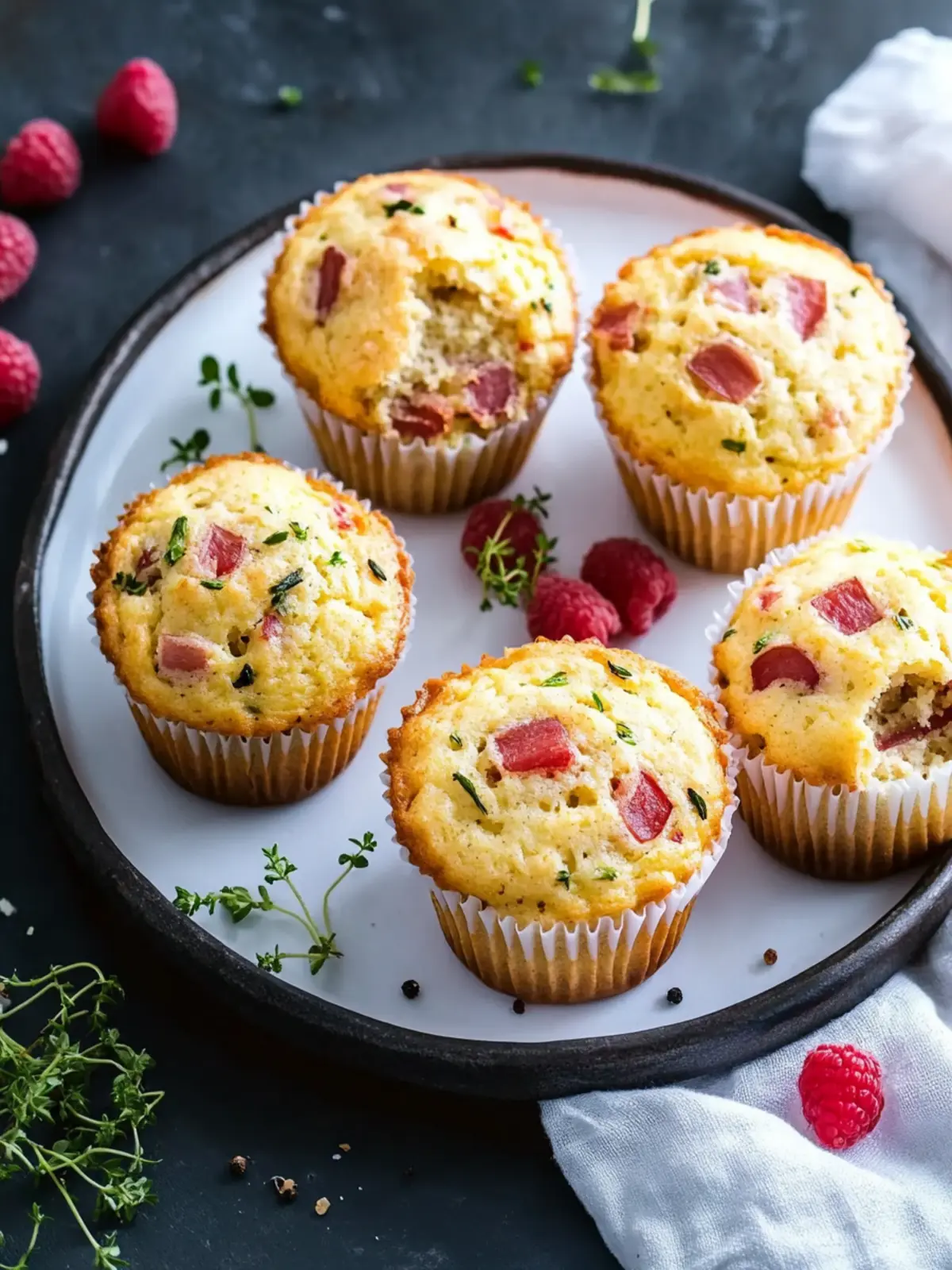 Protein-Muffins mit Schinken & Kräutern
