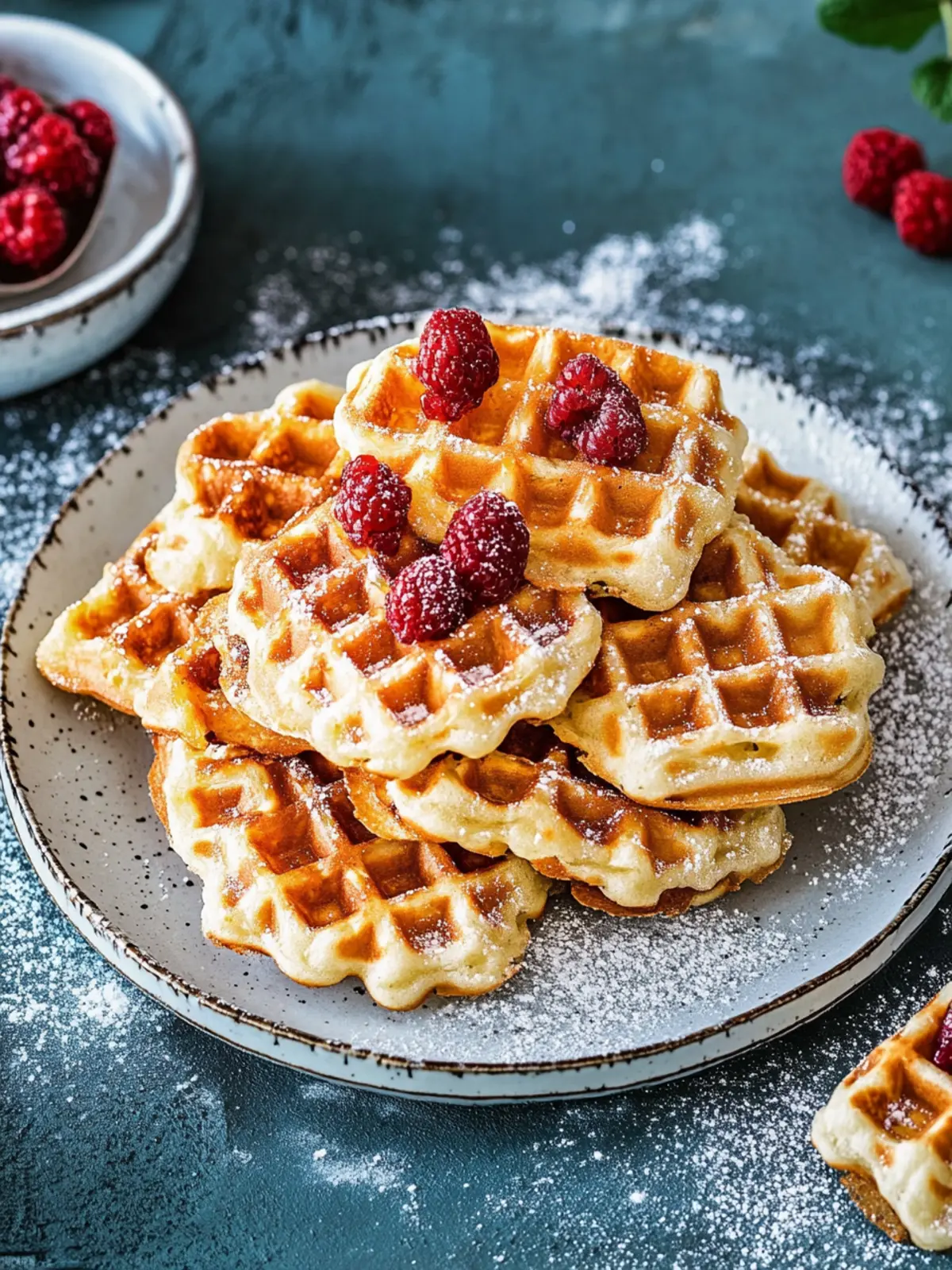 Lütticher Zuckerwaffeln mit Hagelzucker