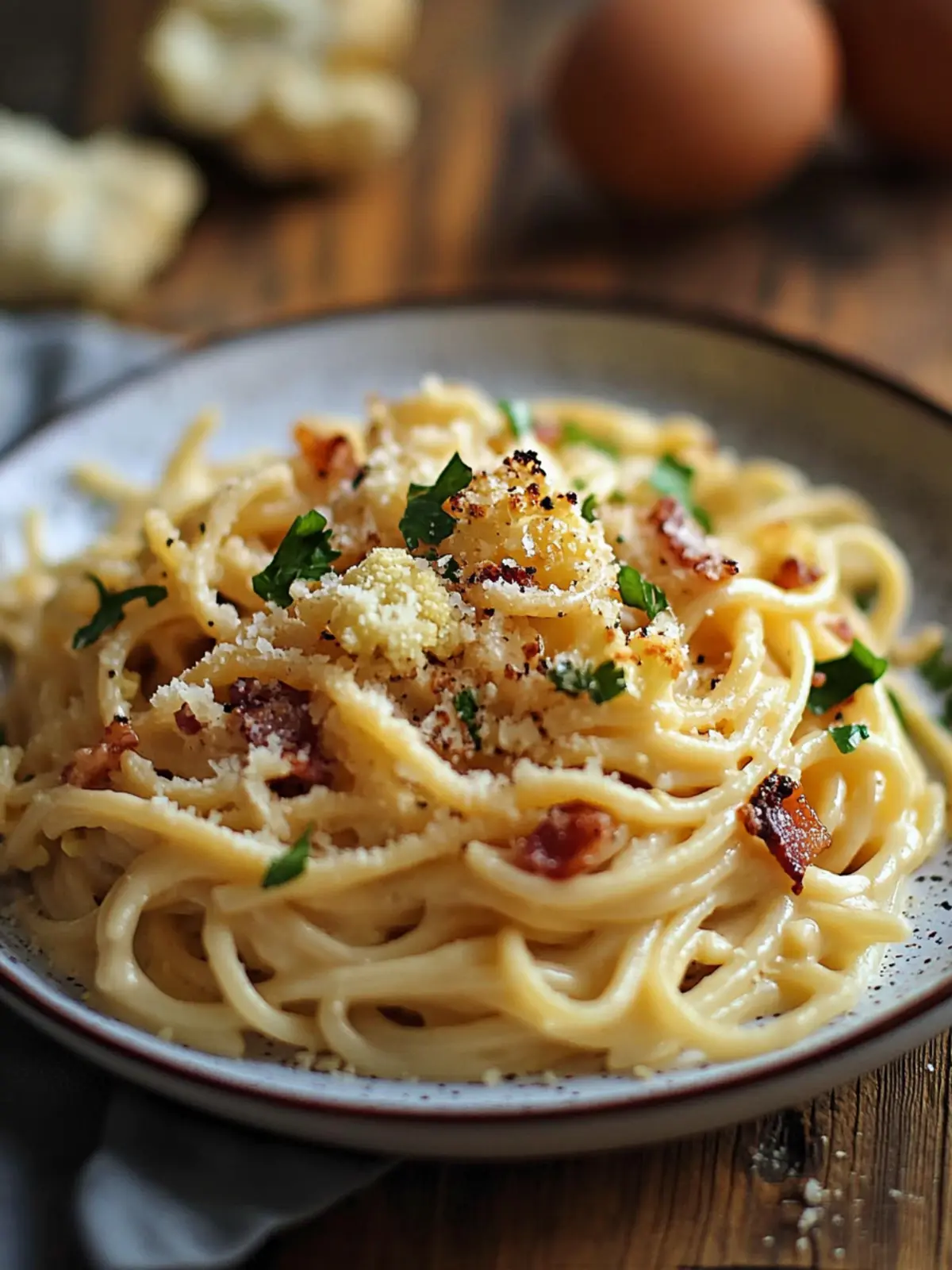 Carbonara without egg and bacon: This is how cauliflower becomes the creamy sauce