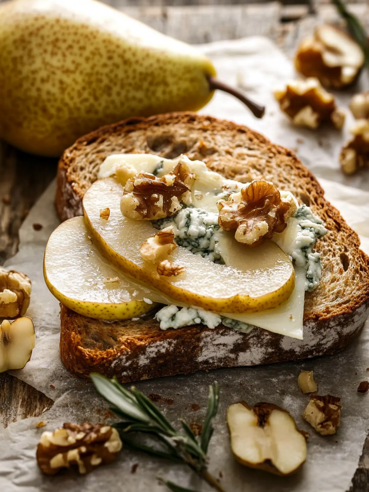 Gorgonzola, pear and walnut - the recipe for the sandwich 2.0