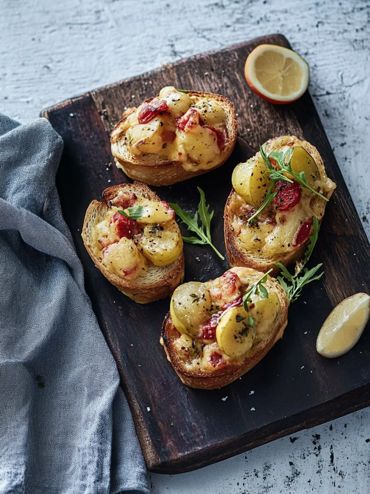 Überbackene Ofenkartoffel