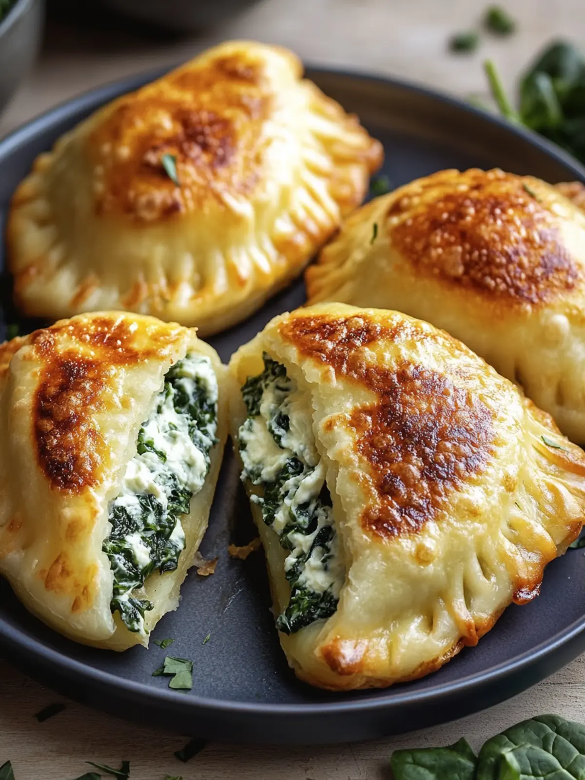 Potato pockets with cream cheese spinach filling: classics made effortless