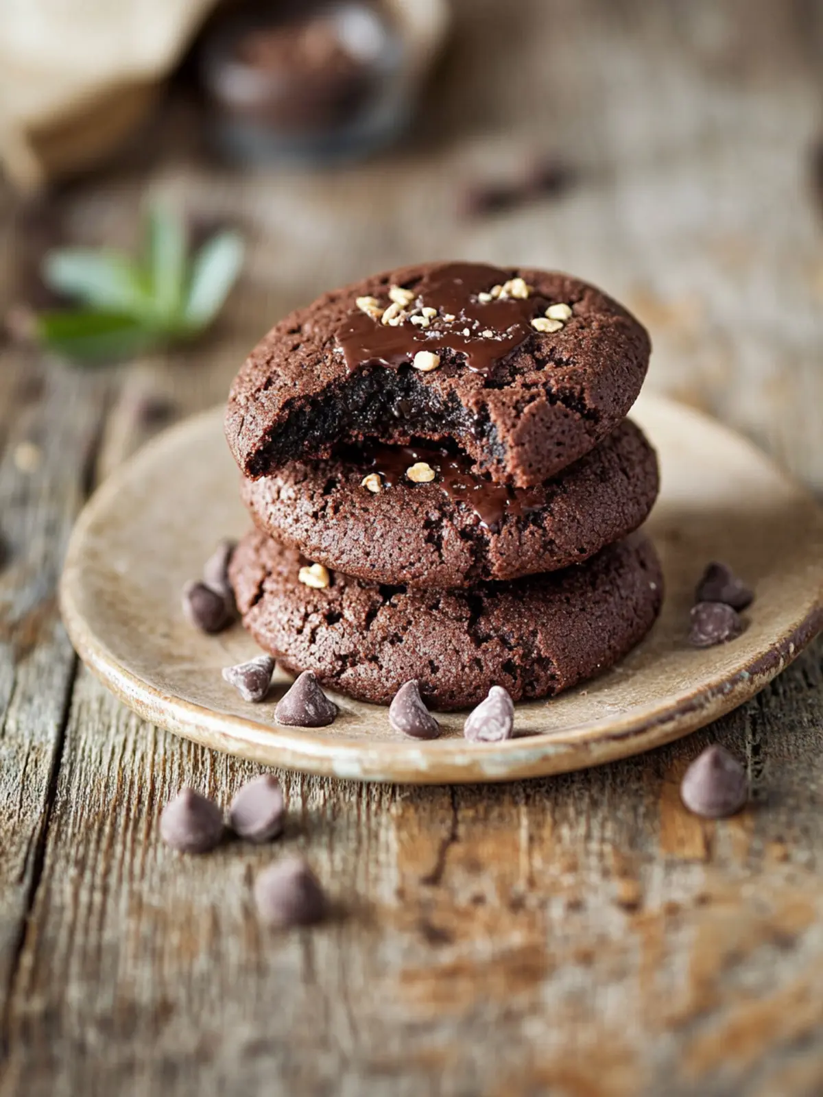 Doppelte Schokoladenstückchen Kekse