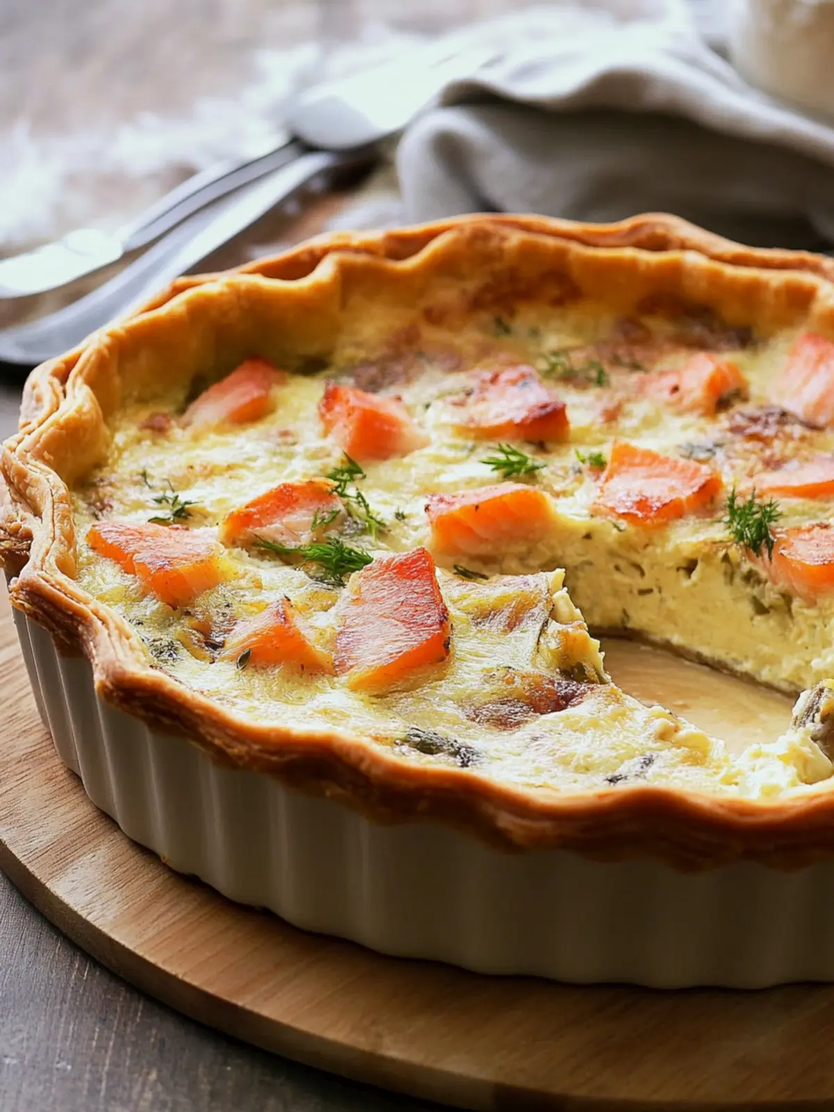Carrot-Kohlrabi-Quiche mit Lachs