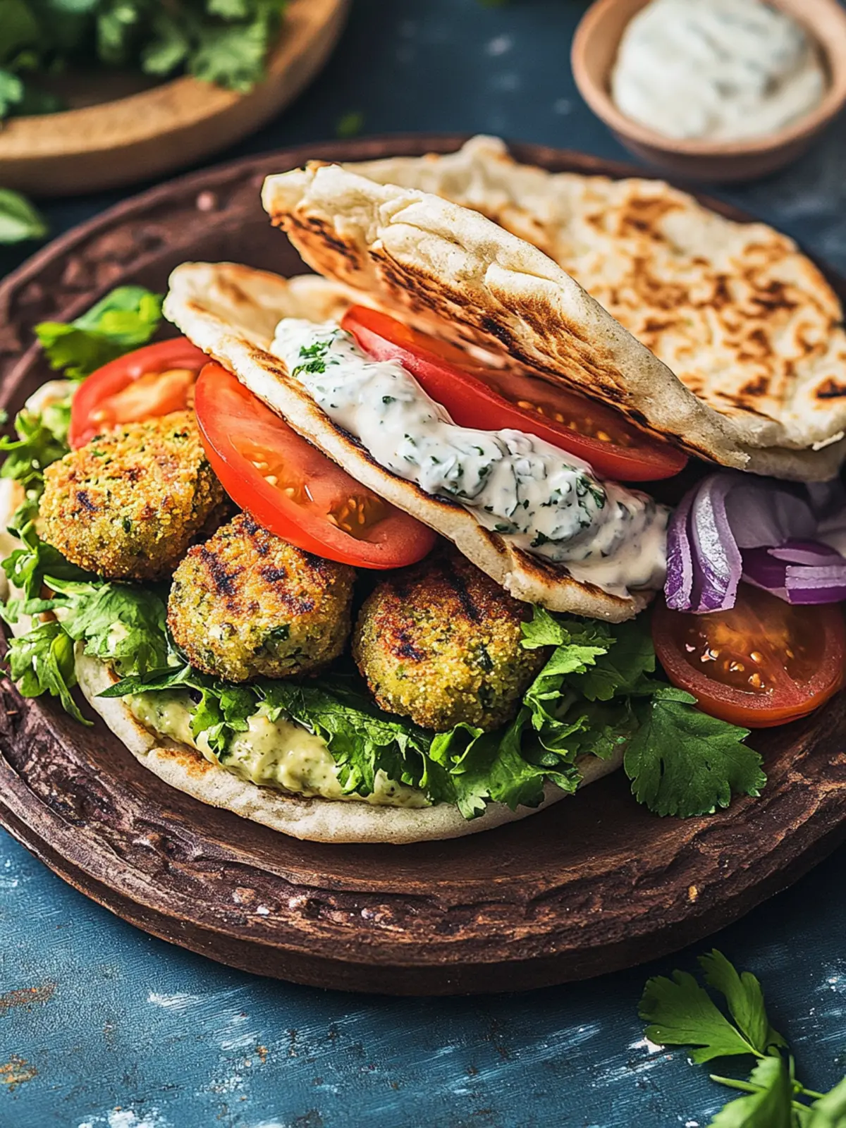 Selbstgemachte Falafel im Pitabrot