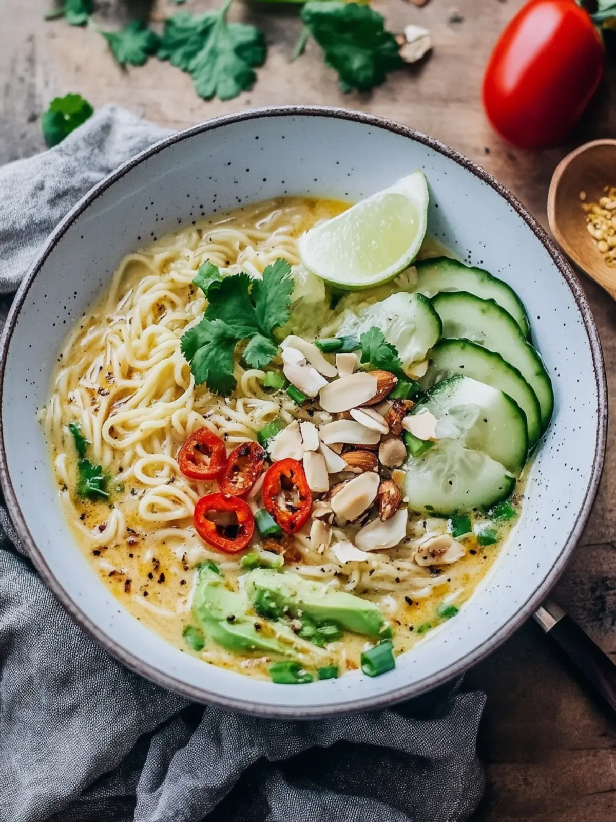 Erdnuss-Ramen Rezept | cremig, 25 Minuten, Eine Pfanne