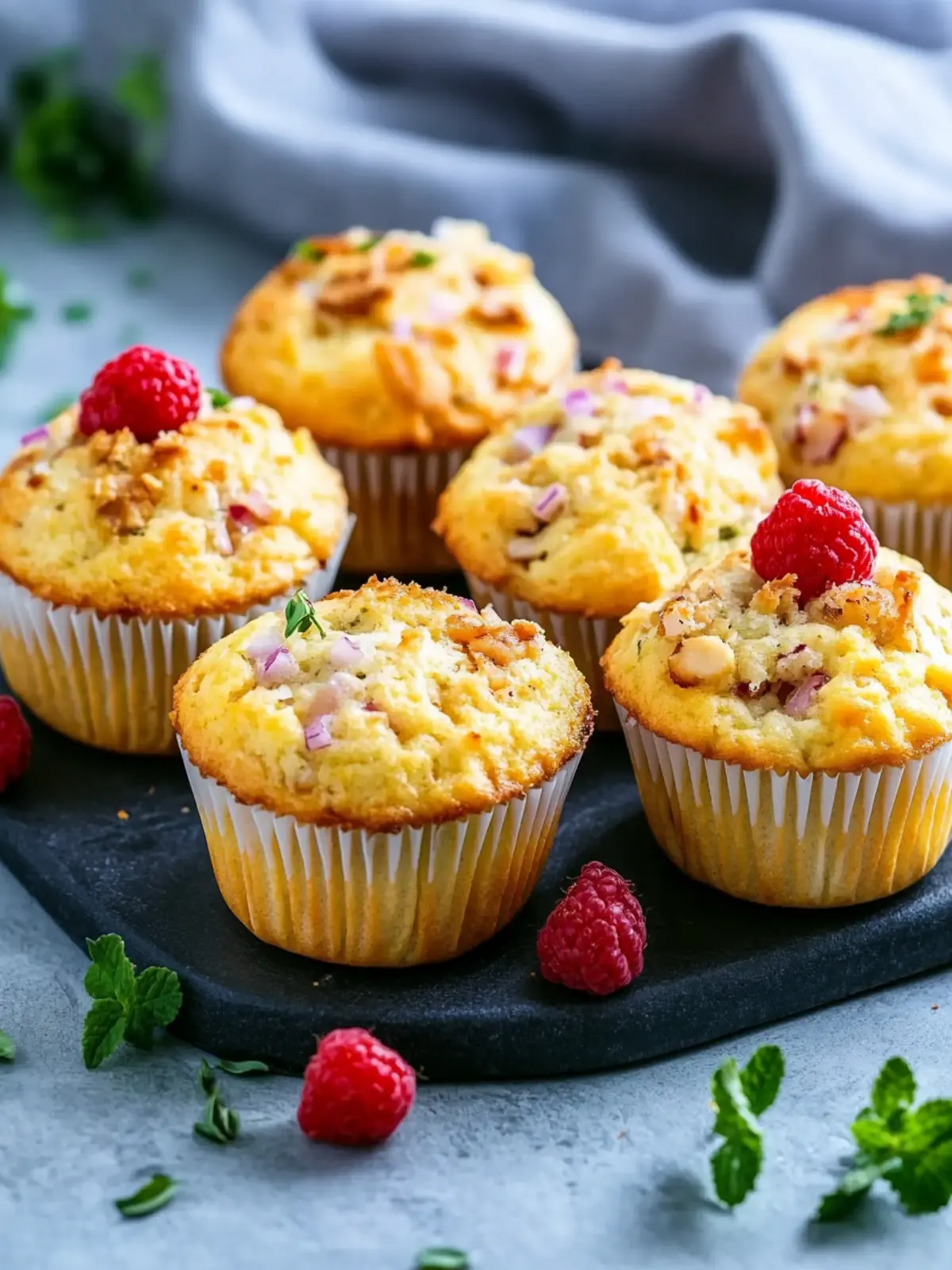 Protein-Muffins mit Schinken & Kräutern