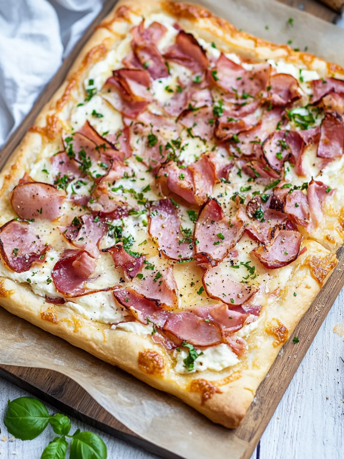 Flammkuchen mit Blätterteig