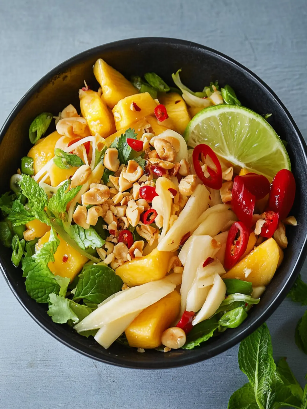Salat mit Mango und Chinakohl