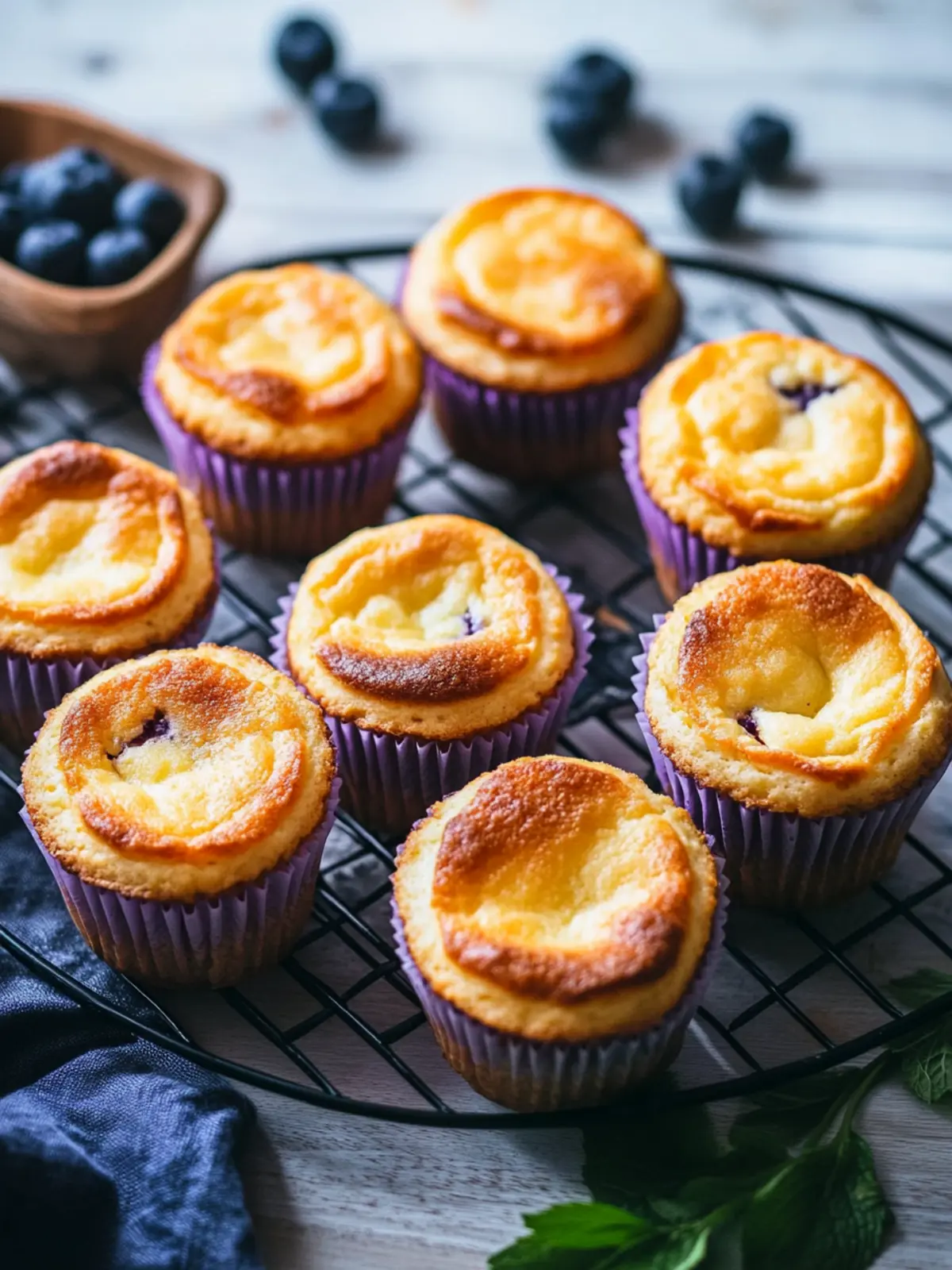 Käsekuchen-Muffins ohne Boden
