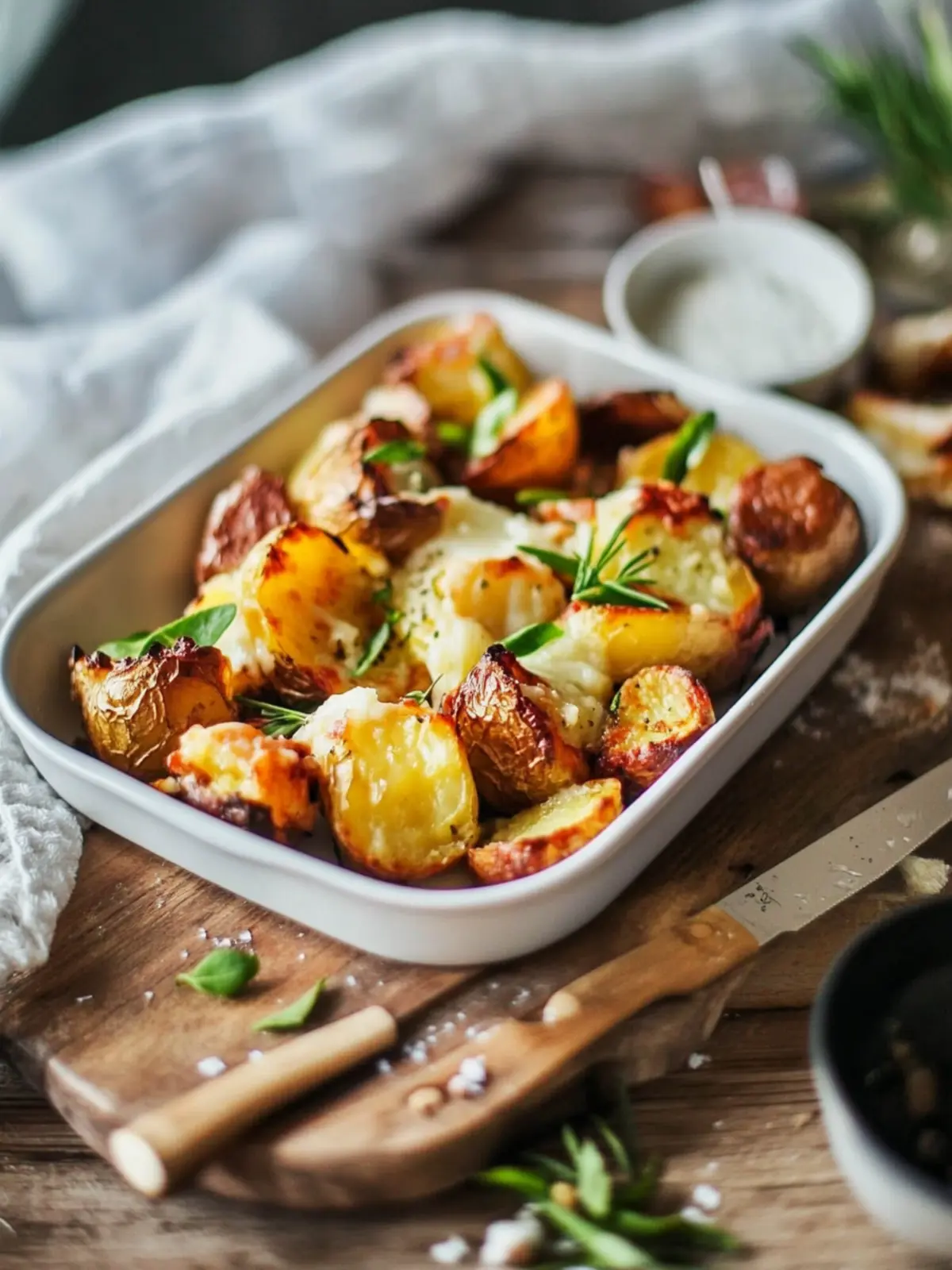 Überbackene Kartoffeln aus der Heißluftfritteuse