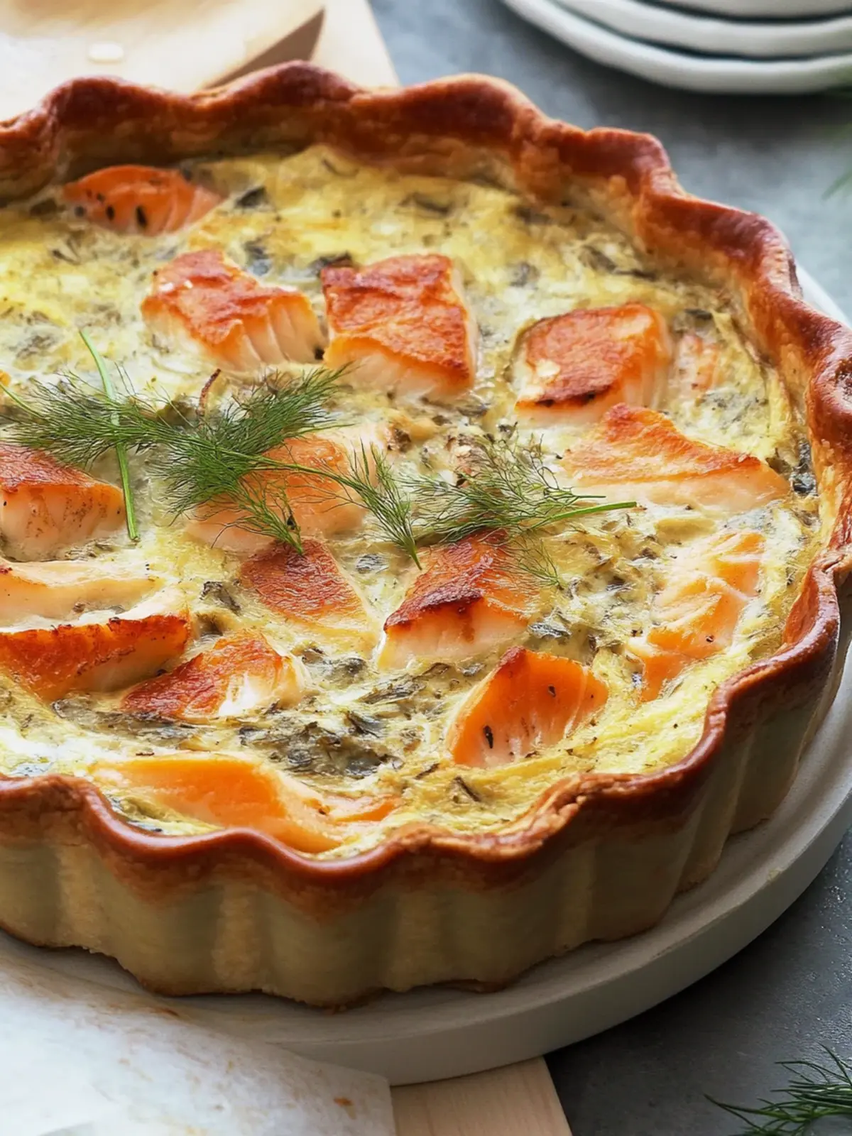 Carrot-Kohlrabi-Quiche mit Lachs