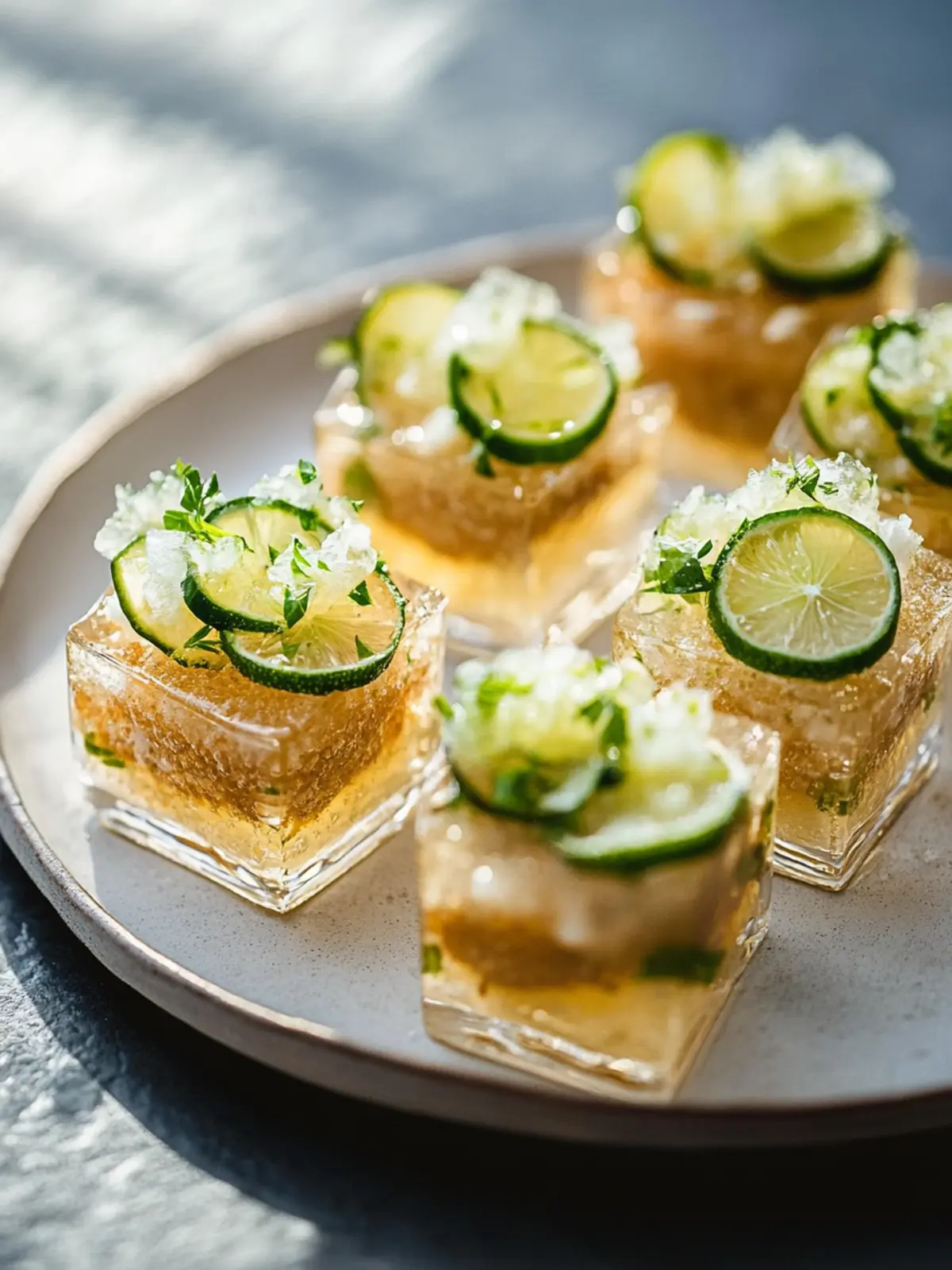 Knuspriger Reis, Saté, Limettenblatt