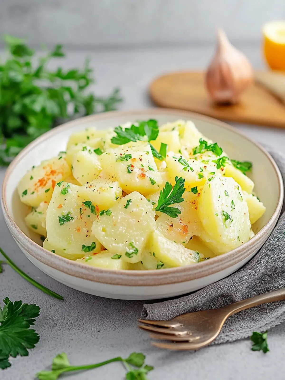 Falscher Low Carb Kartoffelsalat schwäbischer Art