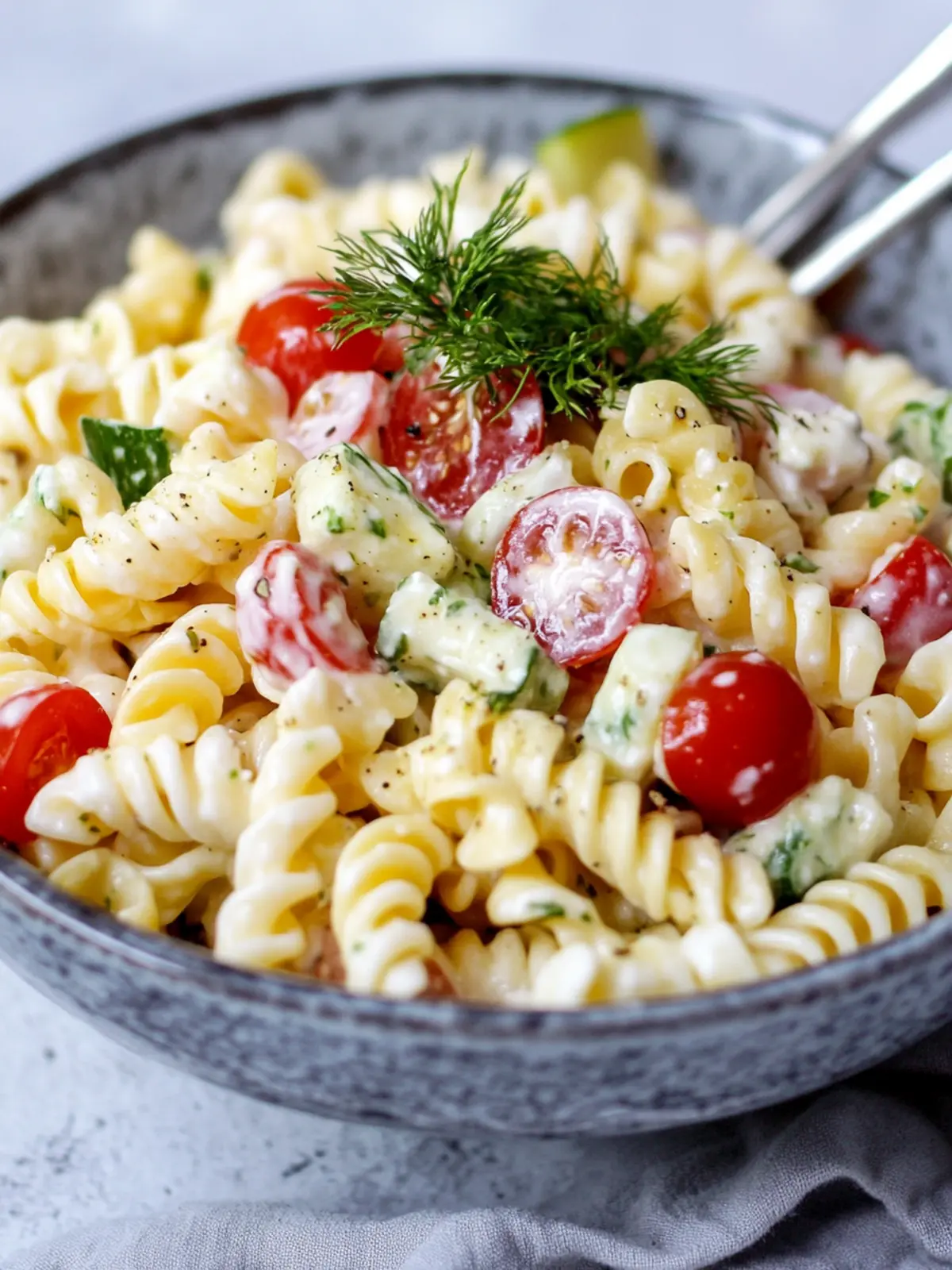 Zaziki Nudelsalat | Griechischer Nudelsalat