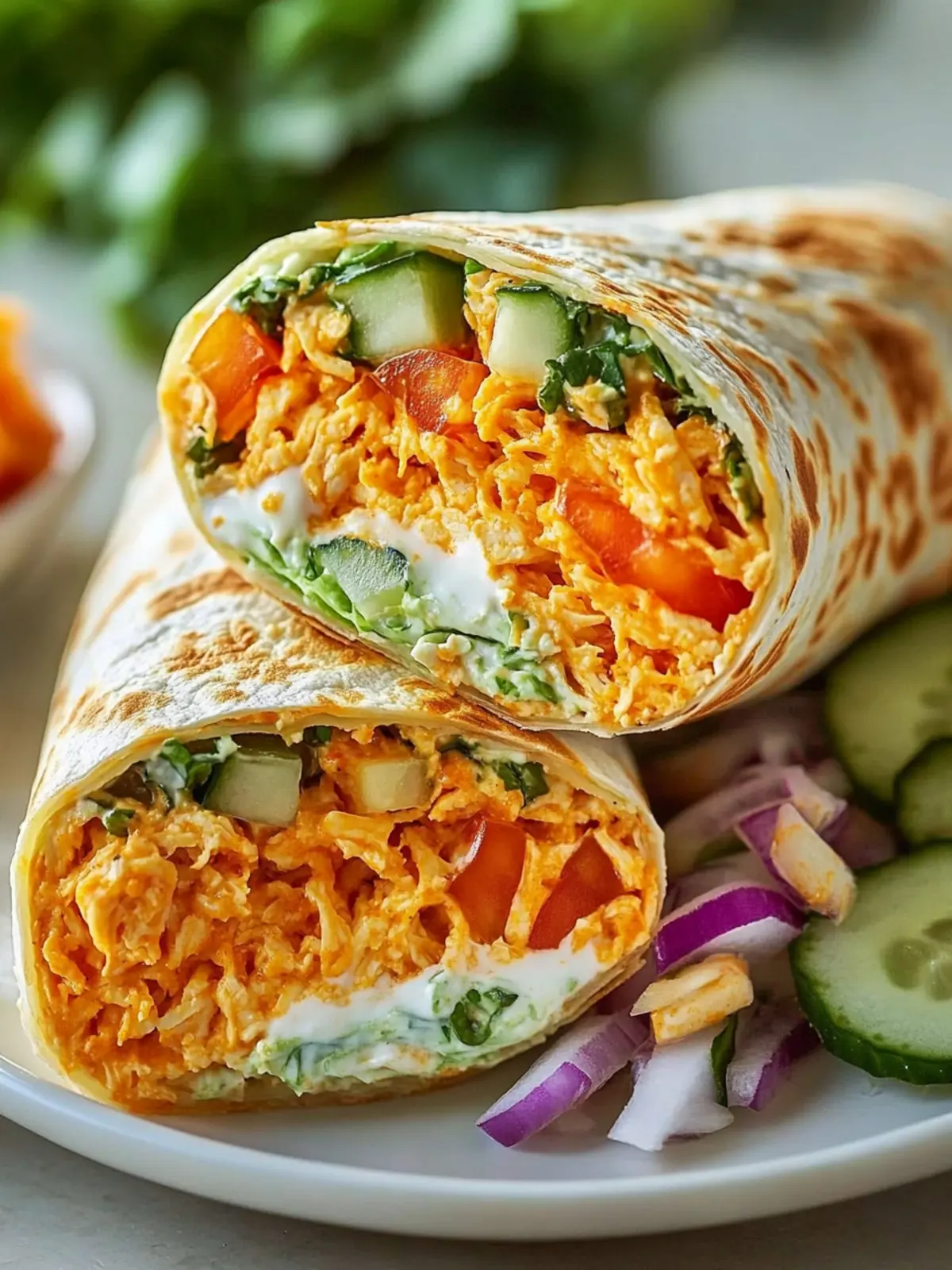 15-Minuten Buffalo Kichererbsen Wraps