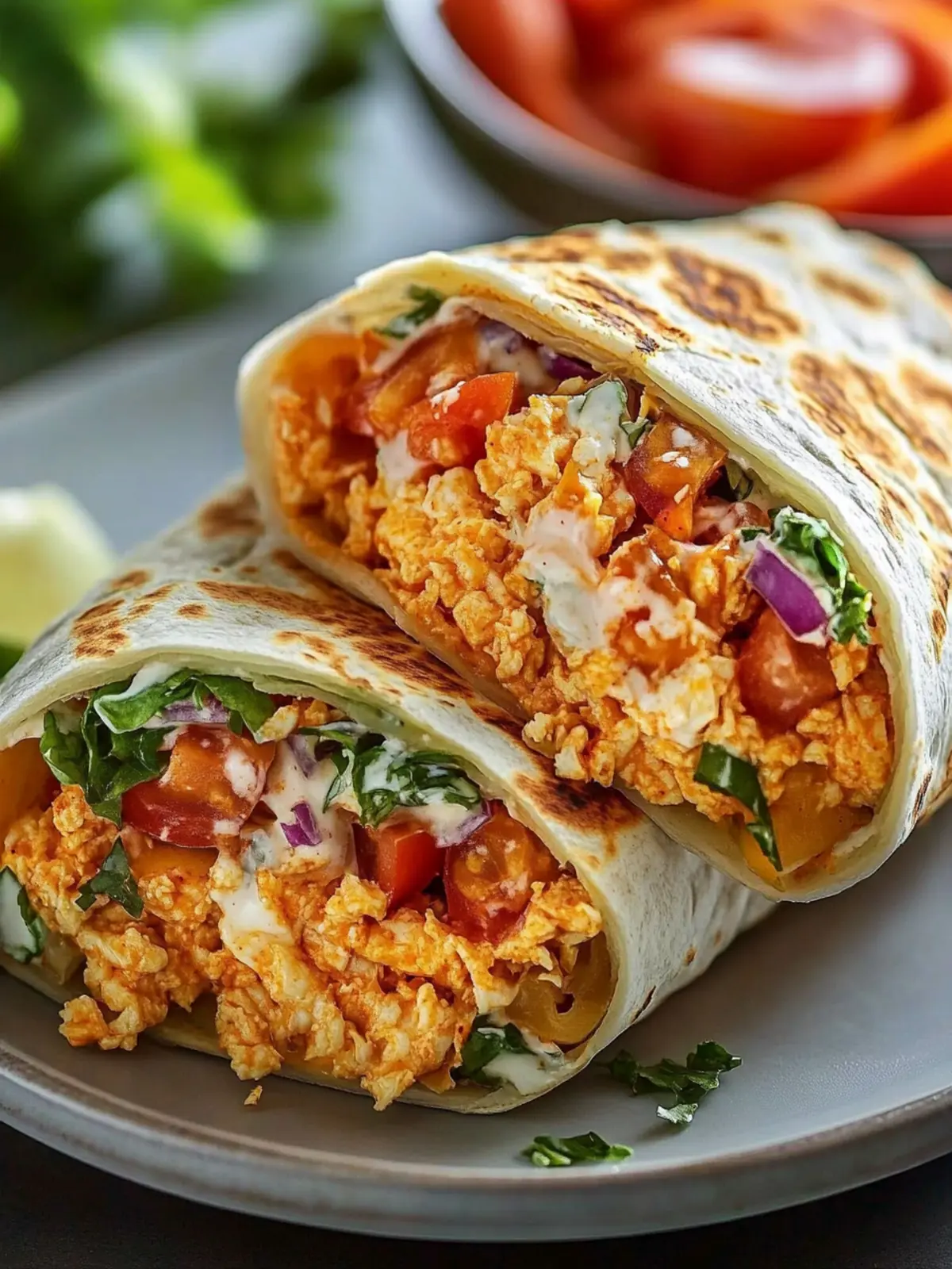 15-Minuten Buffalo Kichererbsen Wraps