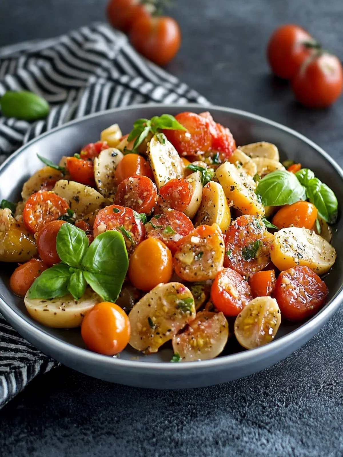 Marinierter Bohnen-Salat mit Tomaten