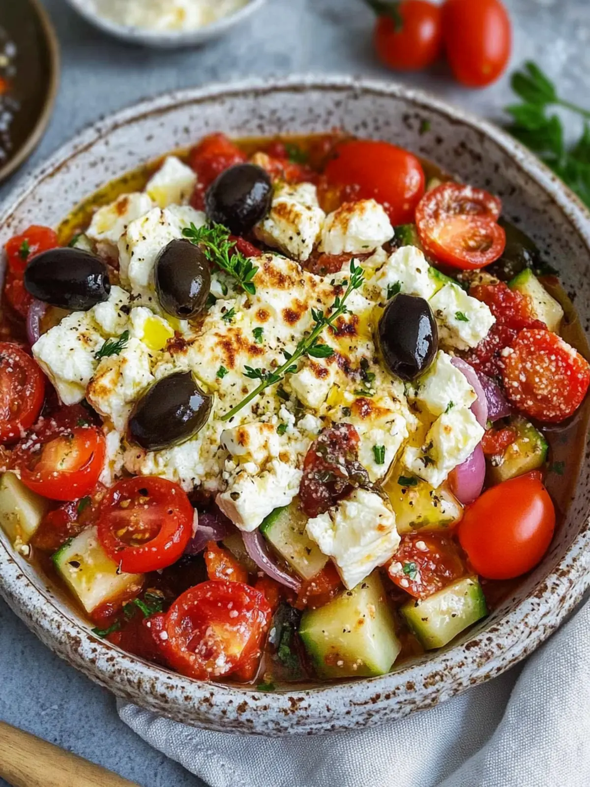 Kritharaki Auflauf mit Feta
