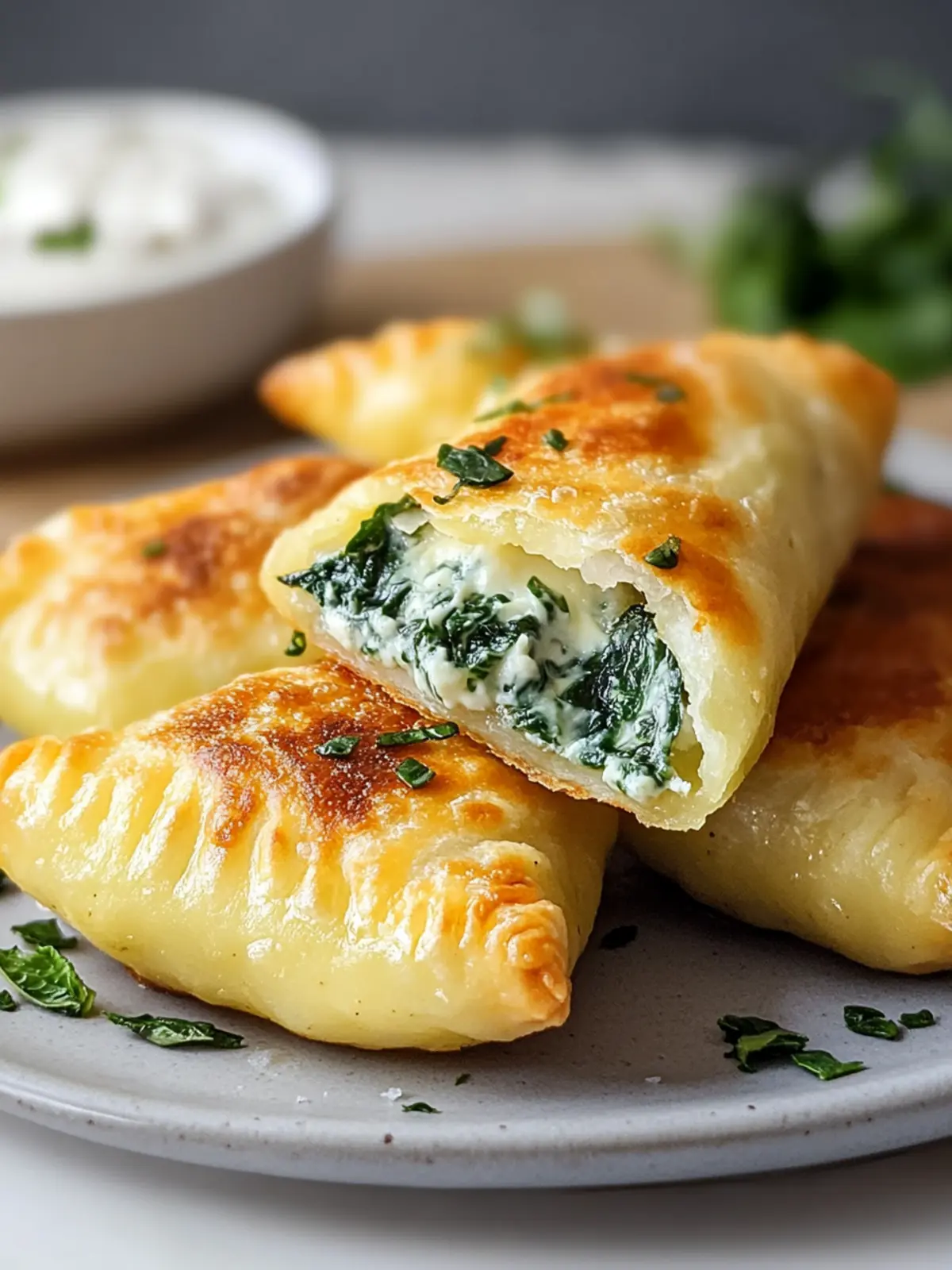 Potato pockets with cream cheese spinach filling: classics made effortless