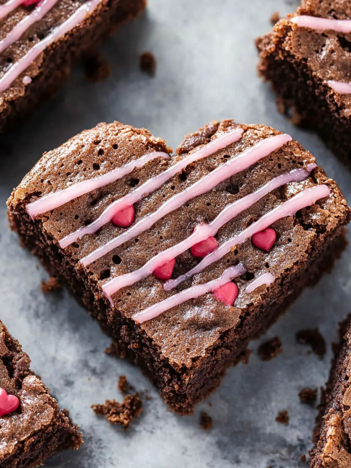 Herzförmige Brownies