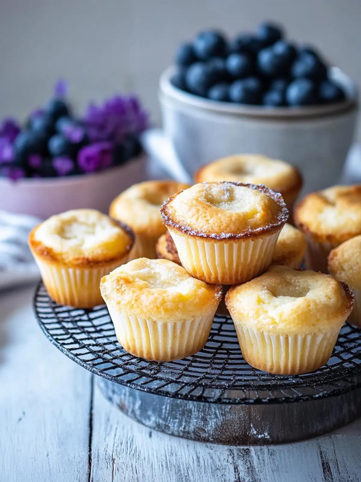 Käsekuchen-Muffins ohne Boden