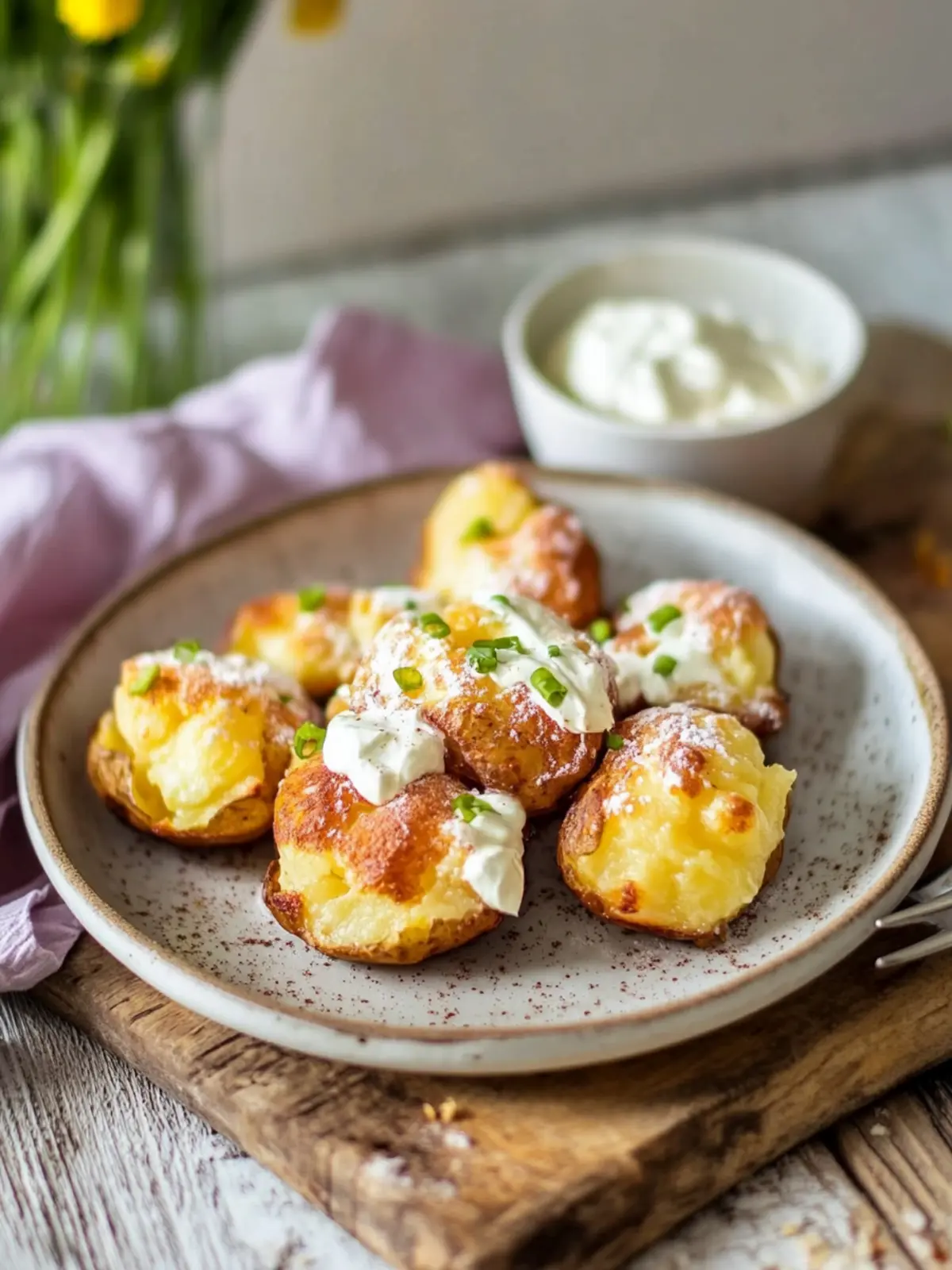 Überbackene Kartoffeln aus der Heißluftfritteuse