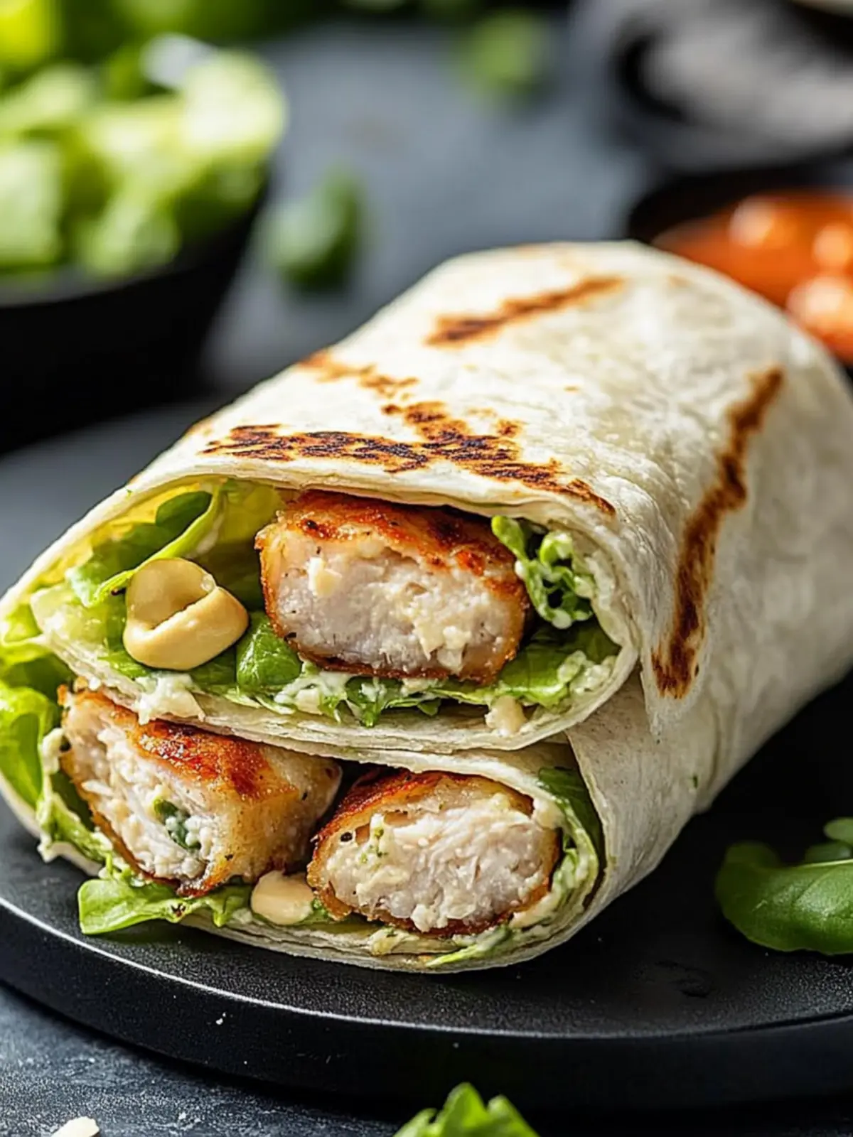 Hühnchen Caesar Wrap