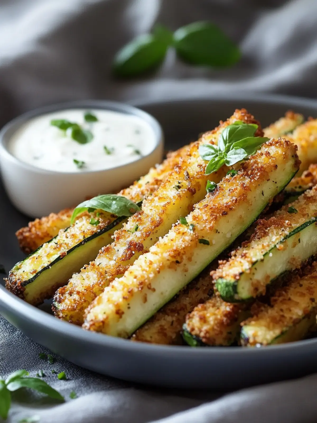 Crispy Zucchini Sticks from the fryer