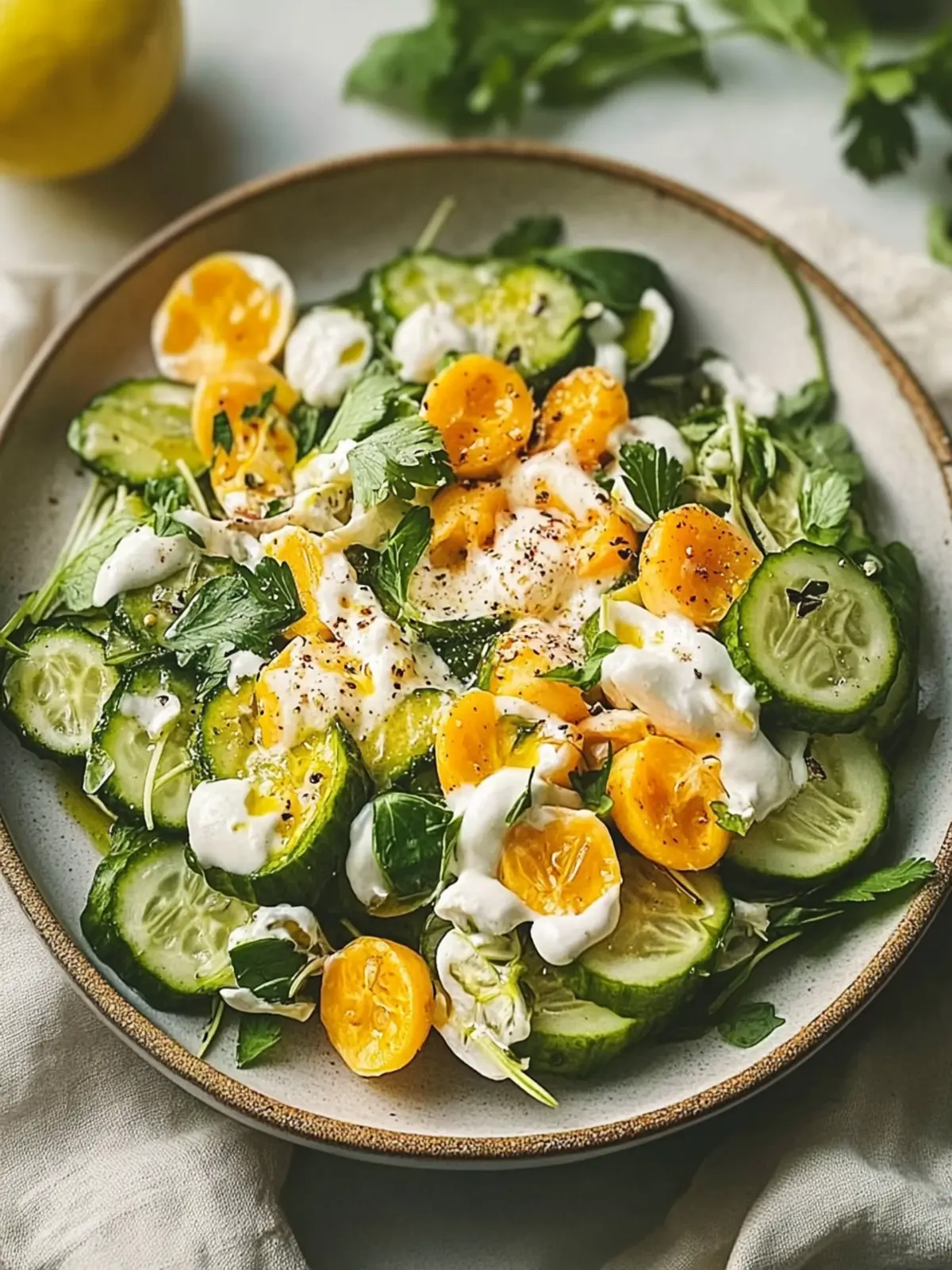 Street corn & creamy cucumber salad