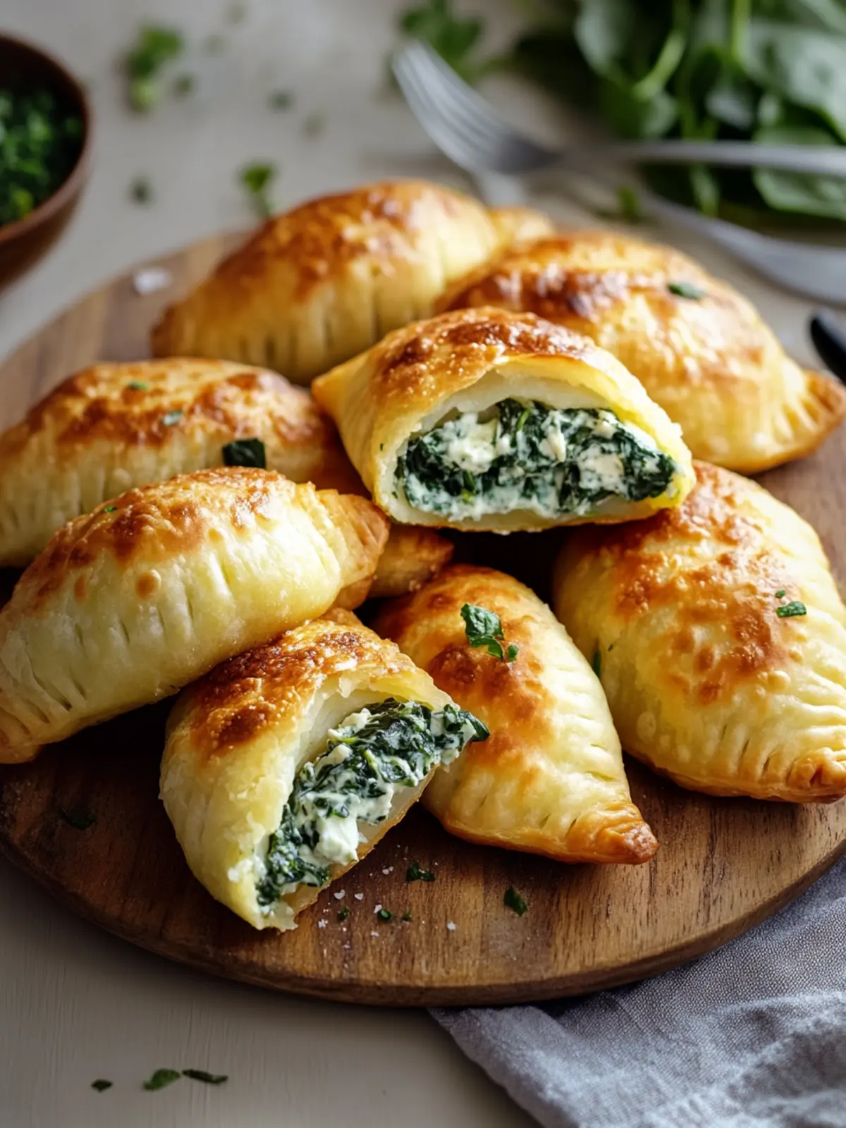Potato pockets with cream cheese spinach filling: classics made effortless