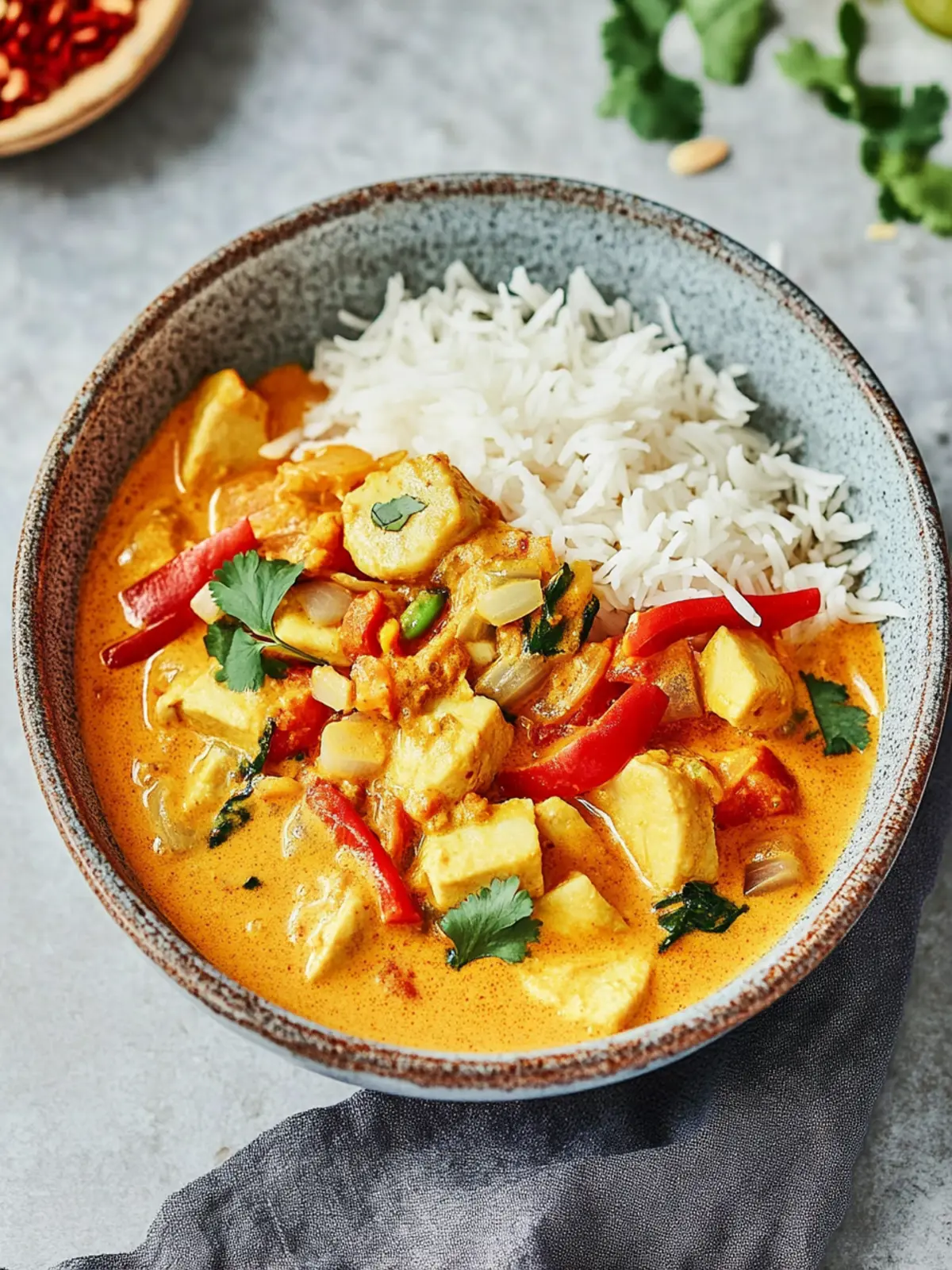 Hähnchen-Curry mit Kokosmilch