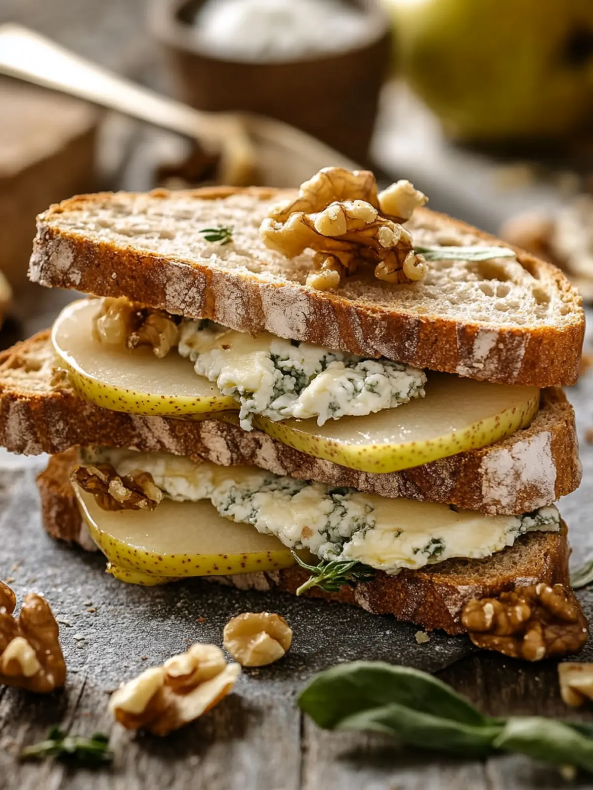 Gorgonzola, pear and walnut - the recipe for the sandwich 2.0
