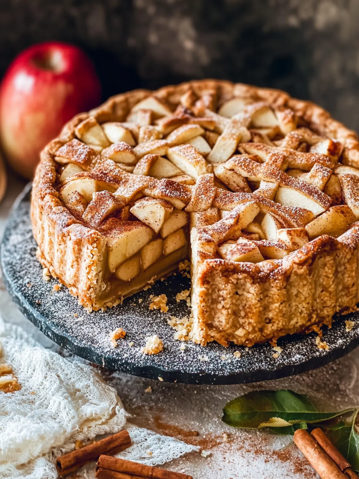 Vegan Apple Pie with Cinnamon