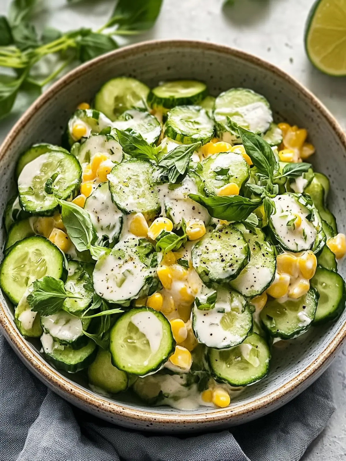 Street corn & creamy cucumber salad