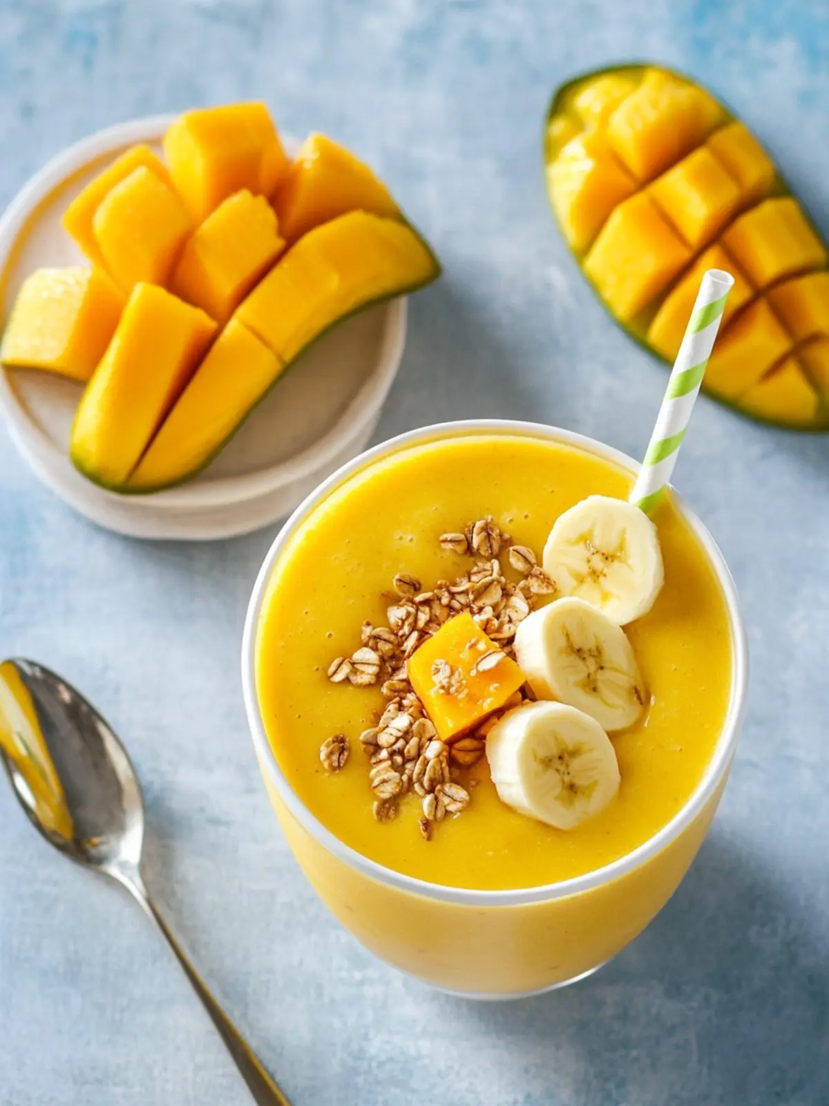 Bananen-Mango-Smoothie-Schüssel