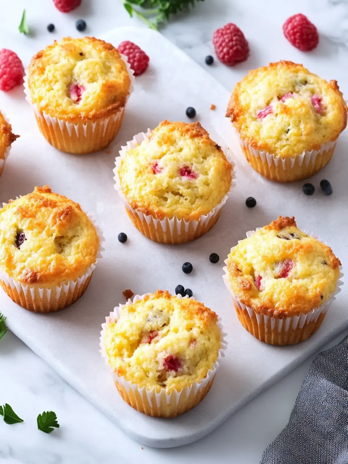 Protein-Muffins mit Schinken & Kräutern