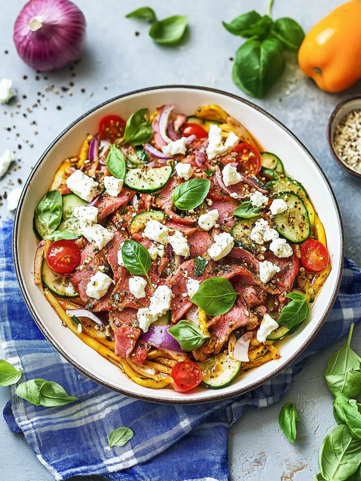 Kritharaki-Auflauf mit Hackfleisch und Feta