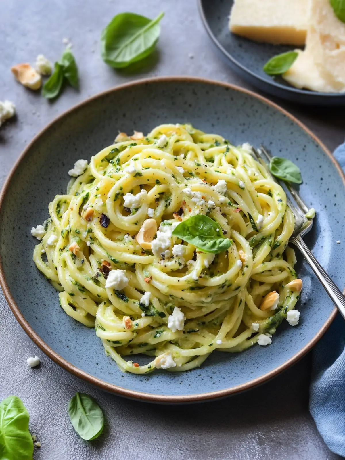 Pasta in Zucchini-Feta-Soße: leichte Sommerküche