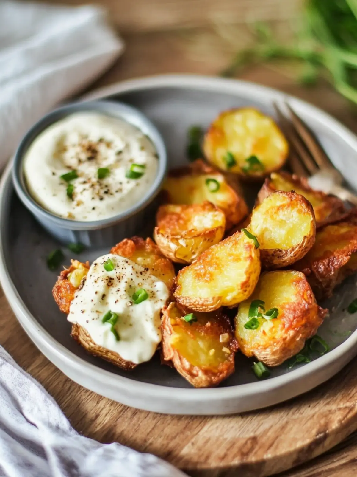 Überbackene Kartoffeln aus der Heißluftfritteuse