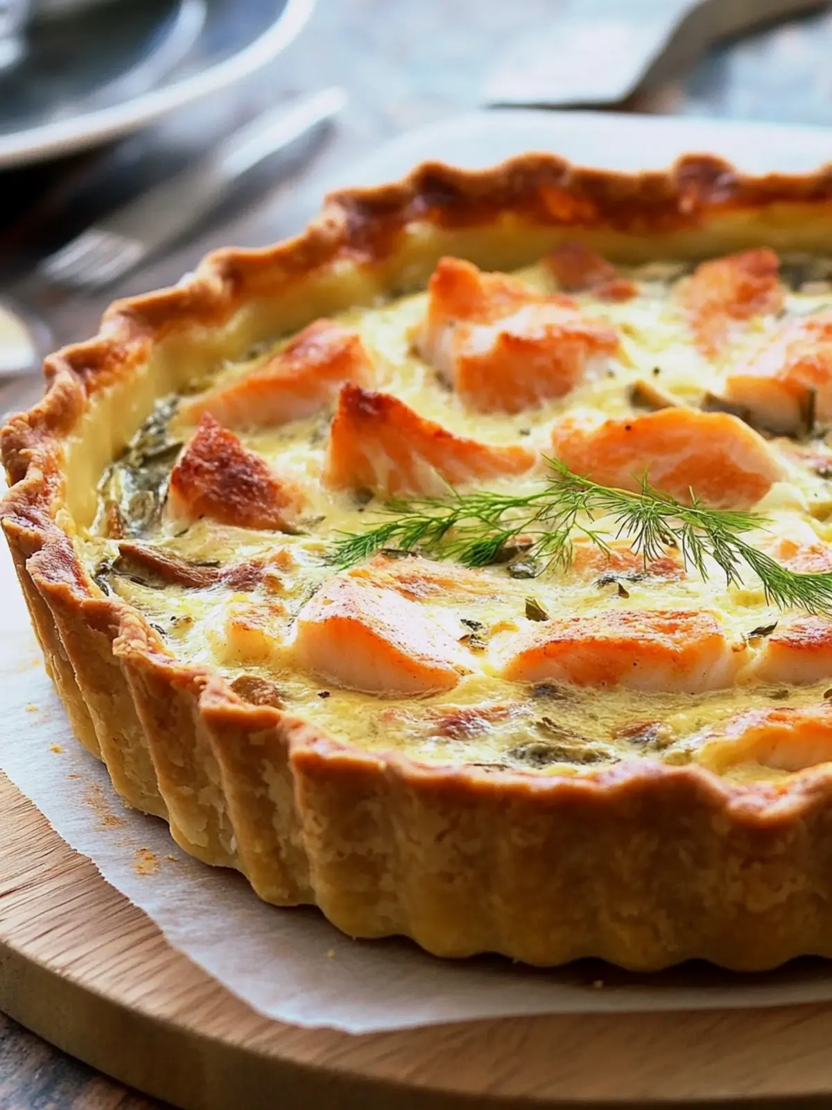 Carrot-Kohlrabi-Quiche mit Lachs