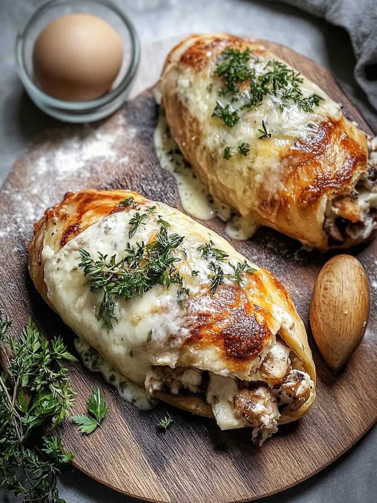 Hähnchen mit Pilzfüllung