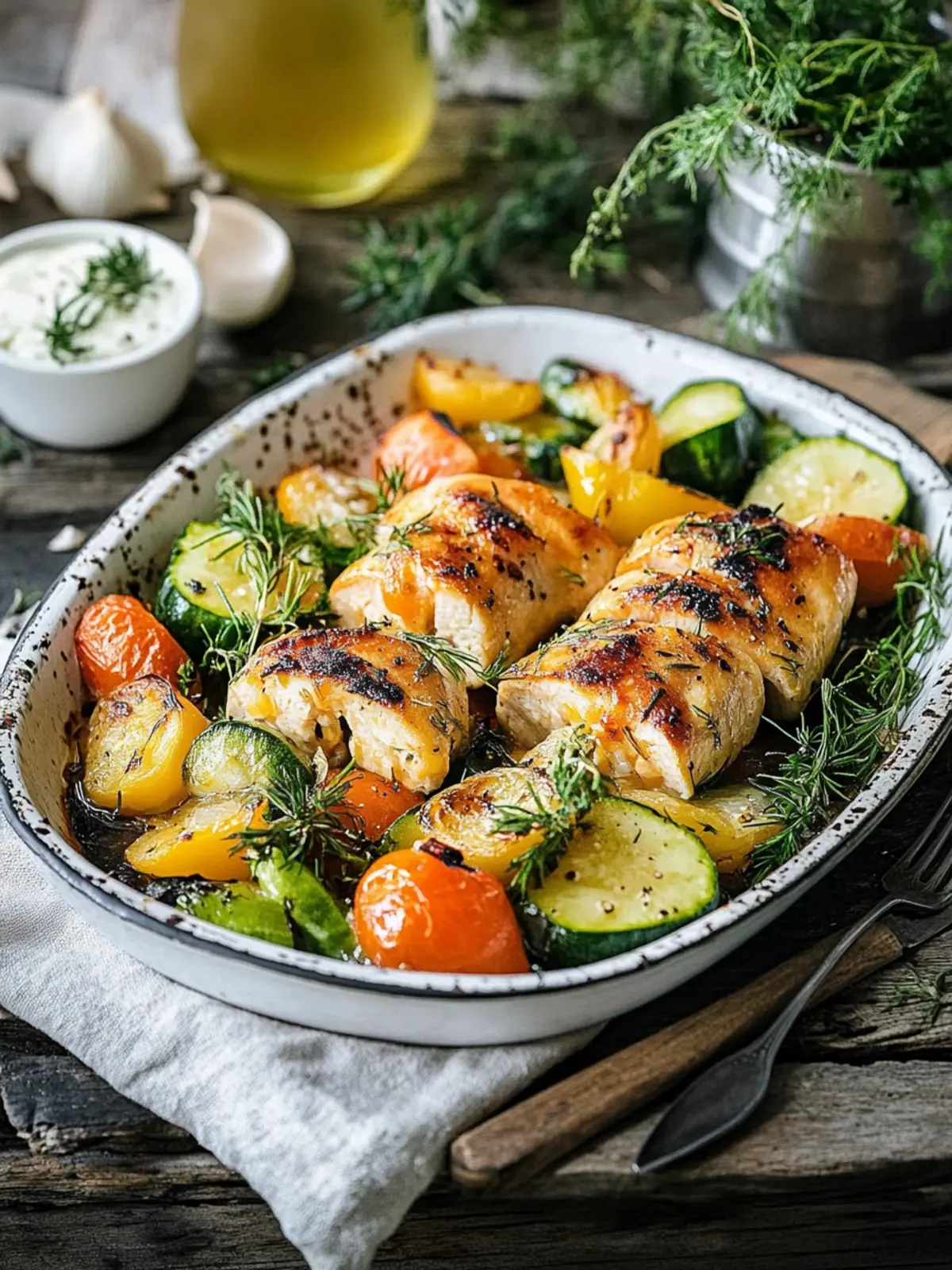 Crispy Oven Chicken with Vegetables